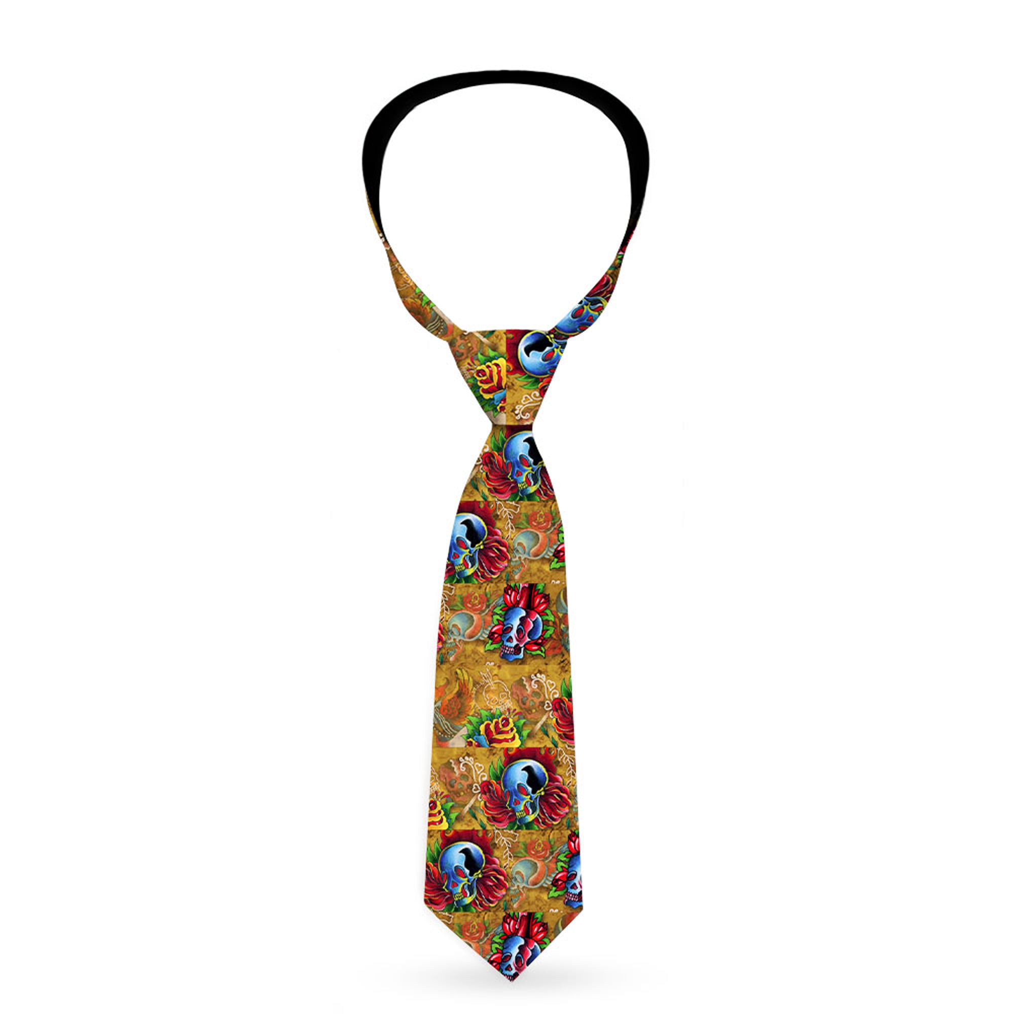 Buckle-Down Necktie - TJ-Candles & Skulls Neckties Tattoo Johnny