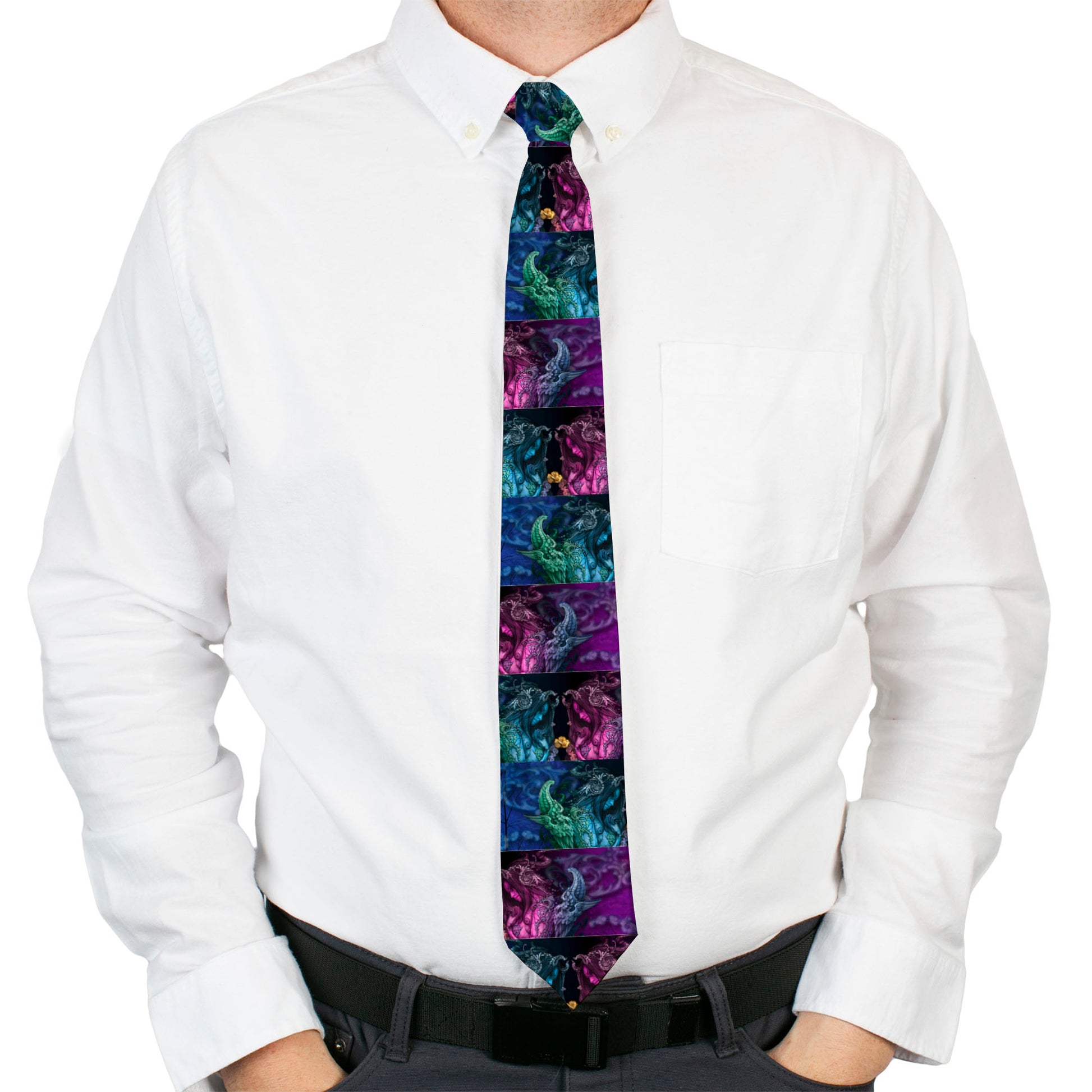 Buckle-Down Necktie - TJ-Bollt Cthulu Neckties Tattoo Johnny