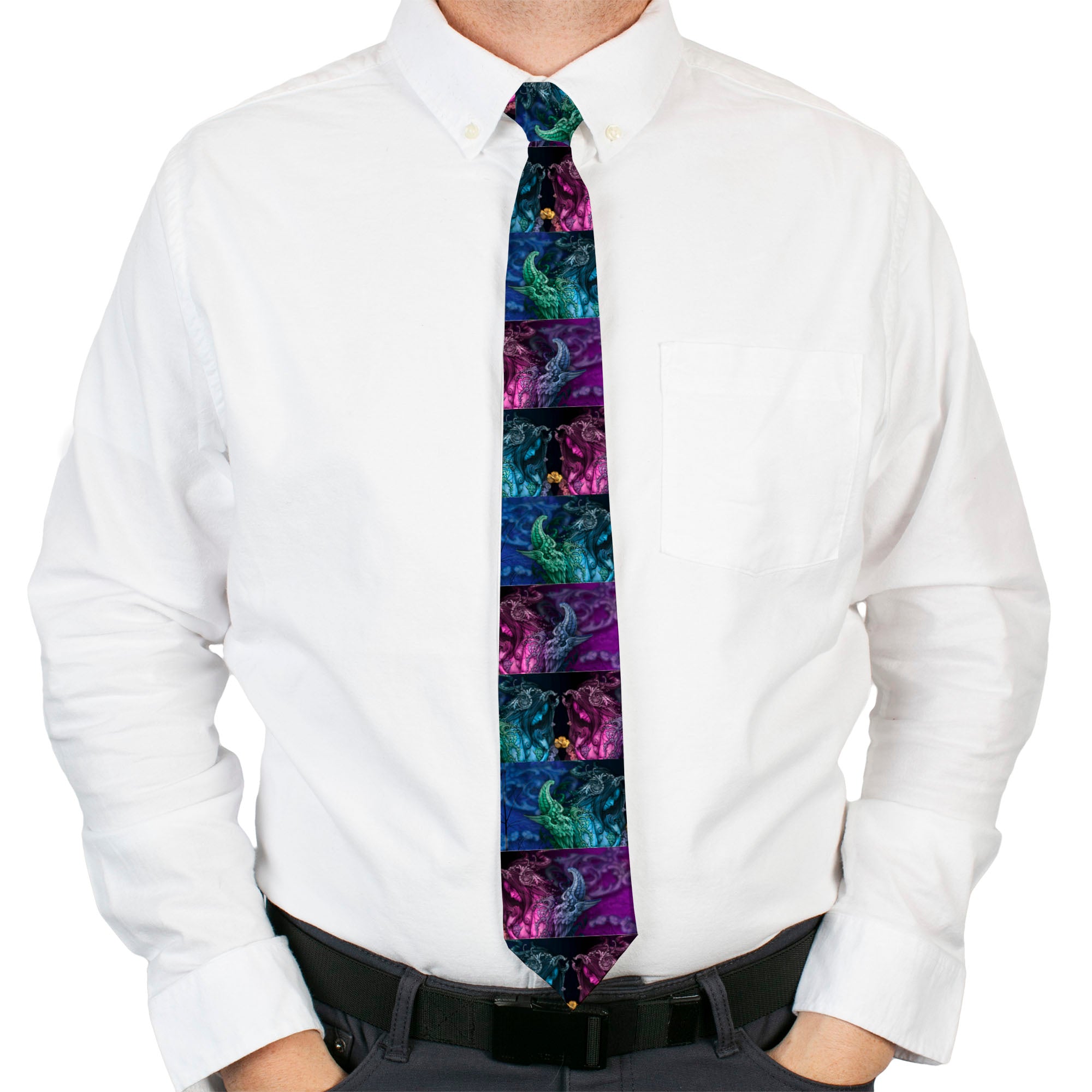 Buckle-Down Necktie - TJ-Bollt Cthulu Neckties Tattoo Johnny