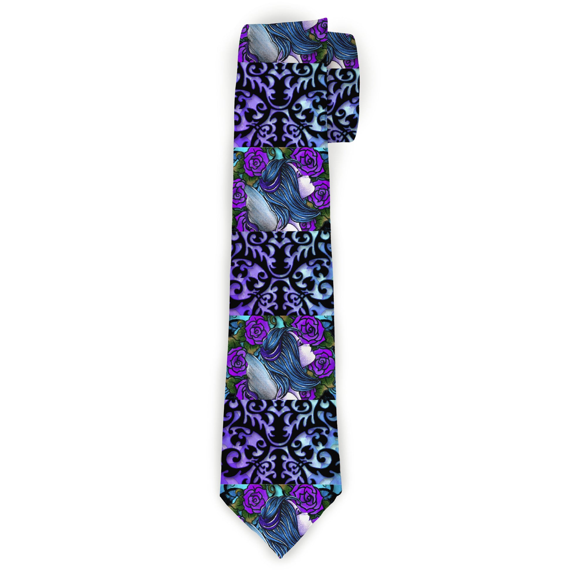 Buckle-Down Necktie - TJ-Fairy Blue Hair Neckties Tattoo Johnny