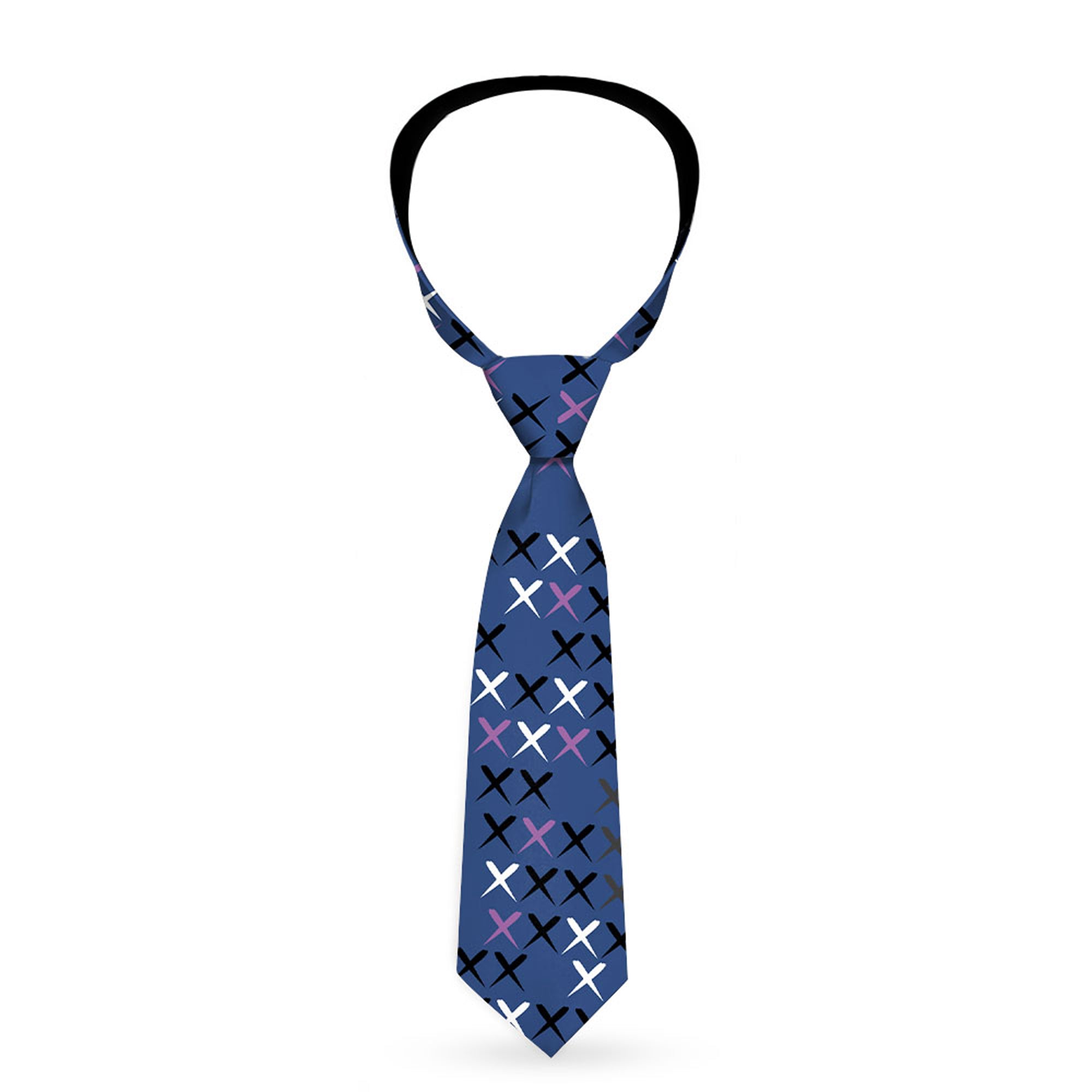 Buckle-Down Necktie - Tread Plate Turquoise/Fuchsia/White Neckties Buckle-Down