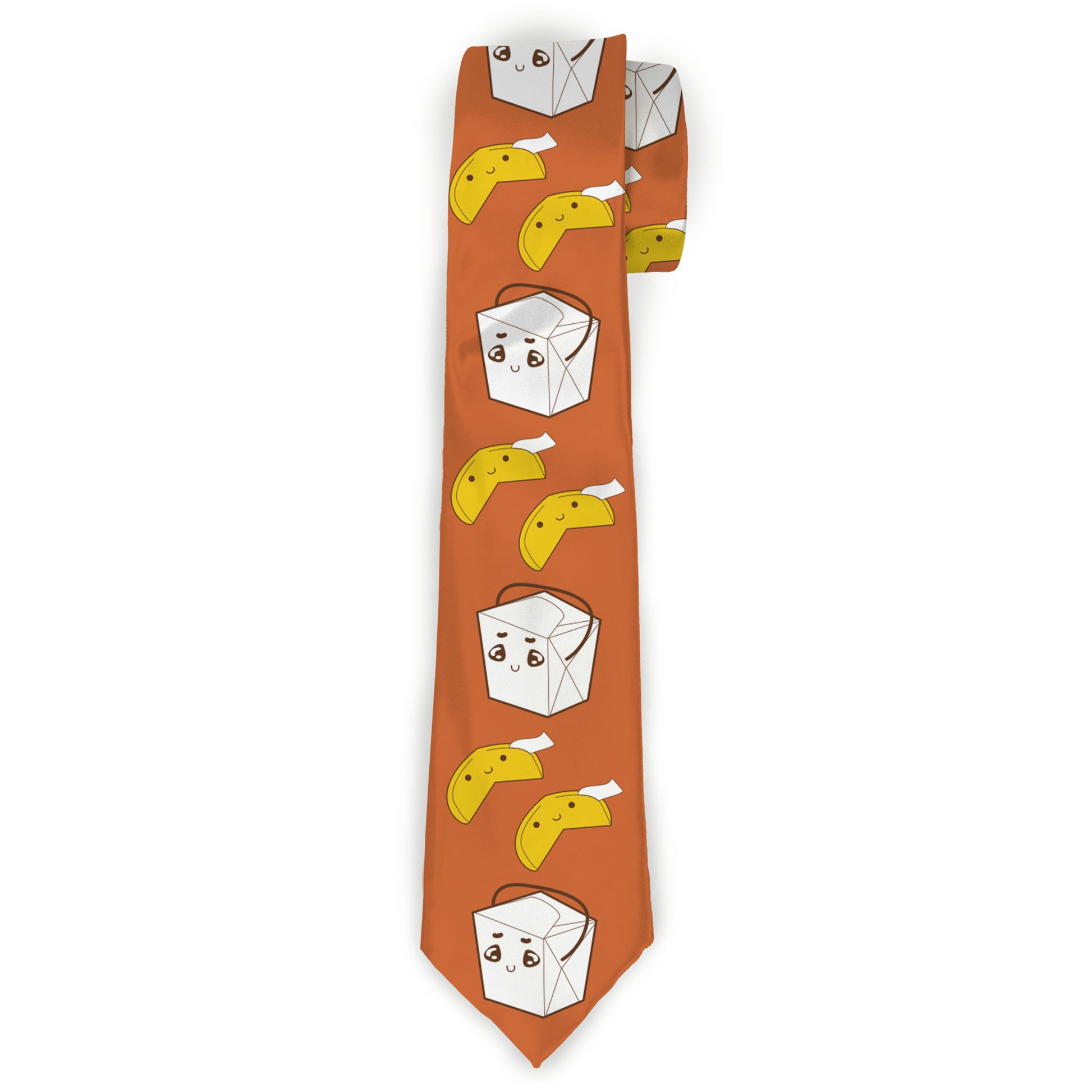 Buckle-Down Necktie - Take Out/Fortune Cookies Orange Neckties Buckle-Down