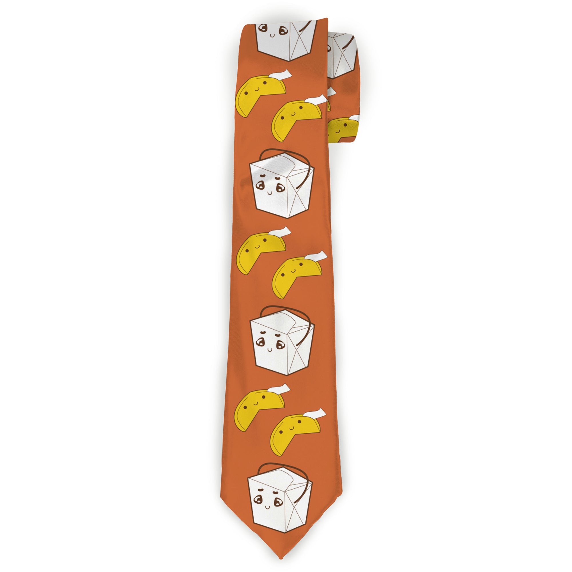 Buckle-Down Necktie - Take Out/Fortune Cookies Orange Neckties Buckle-Down
