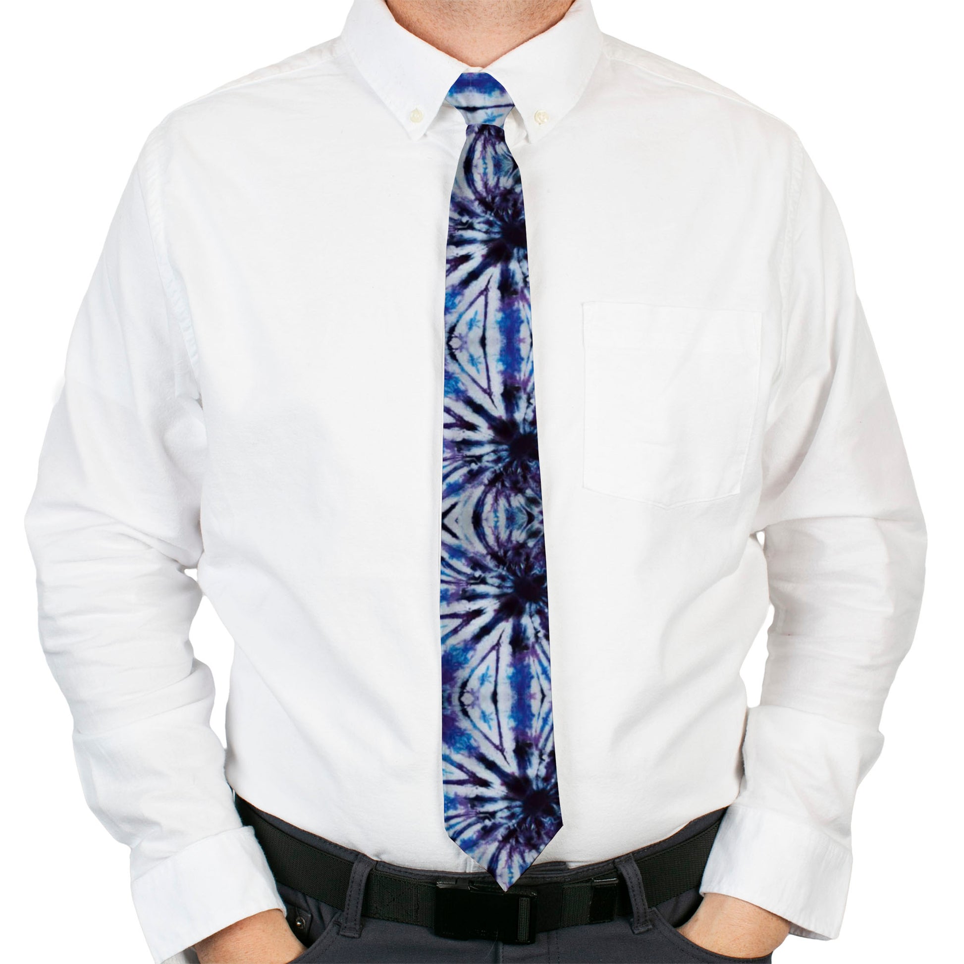 Buckle-Down Necktie - Tie Dye Purple/Blue Neckties Buckle-Down