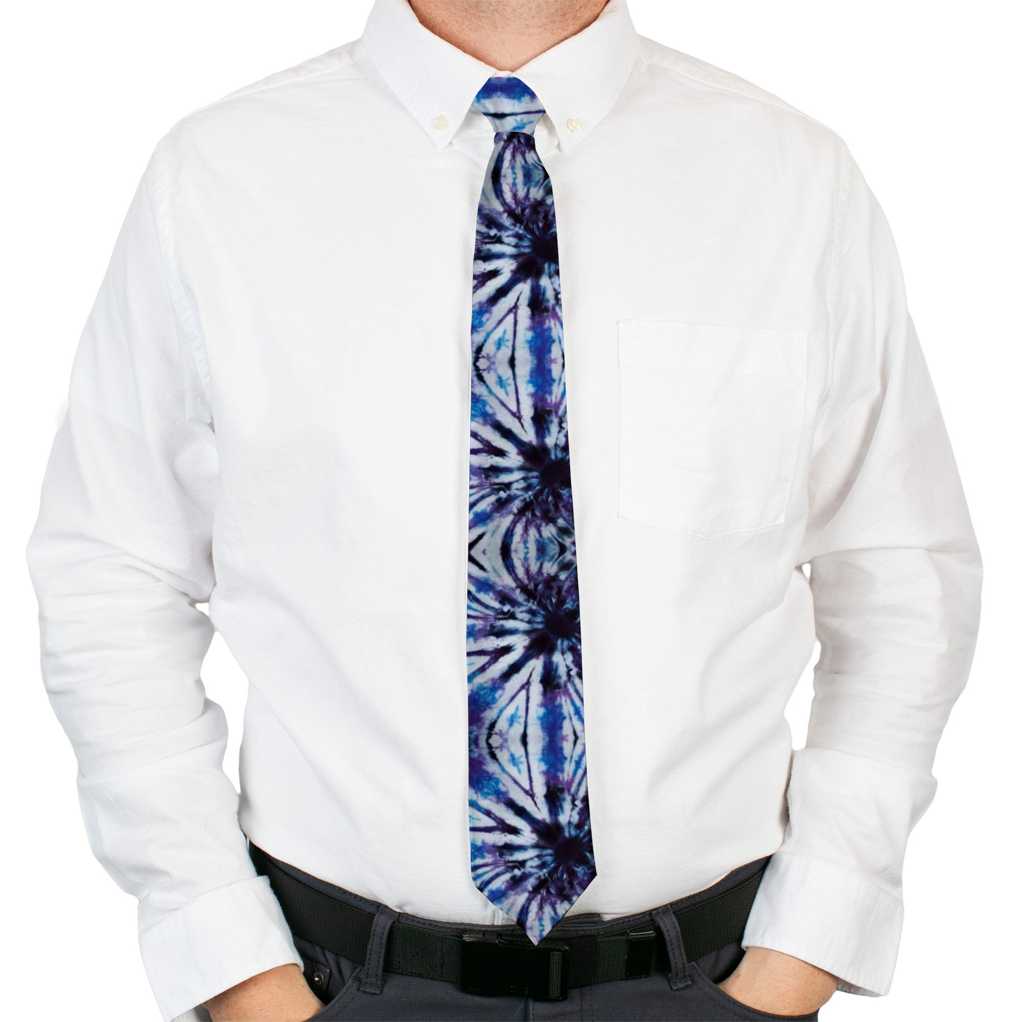 Buckle-Down Necktie - Tie Dye Purple/Blue Neckties Buckle-Down