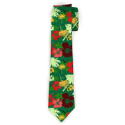 Buckle-Down Necktie - Tropical Flora Greens/Reds/Gold Neckties Buckle-Down