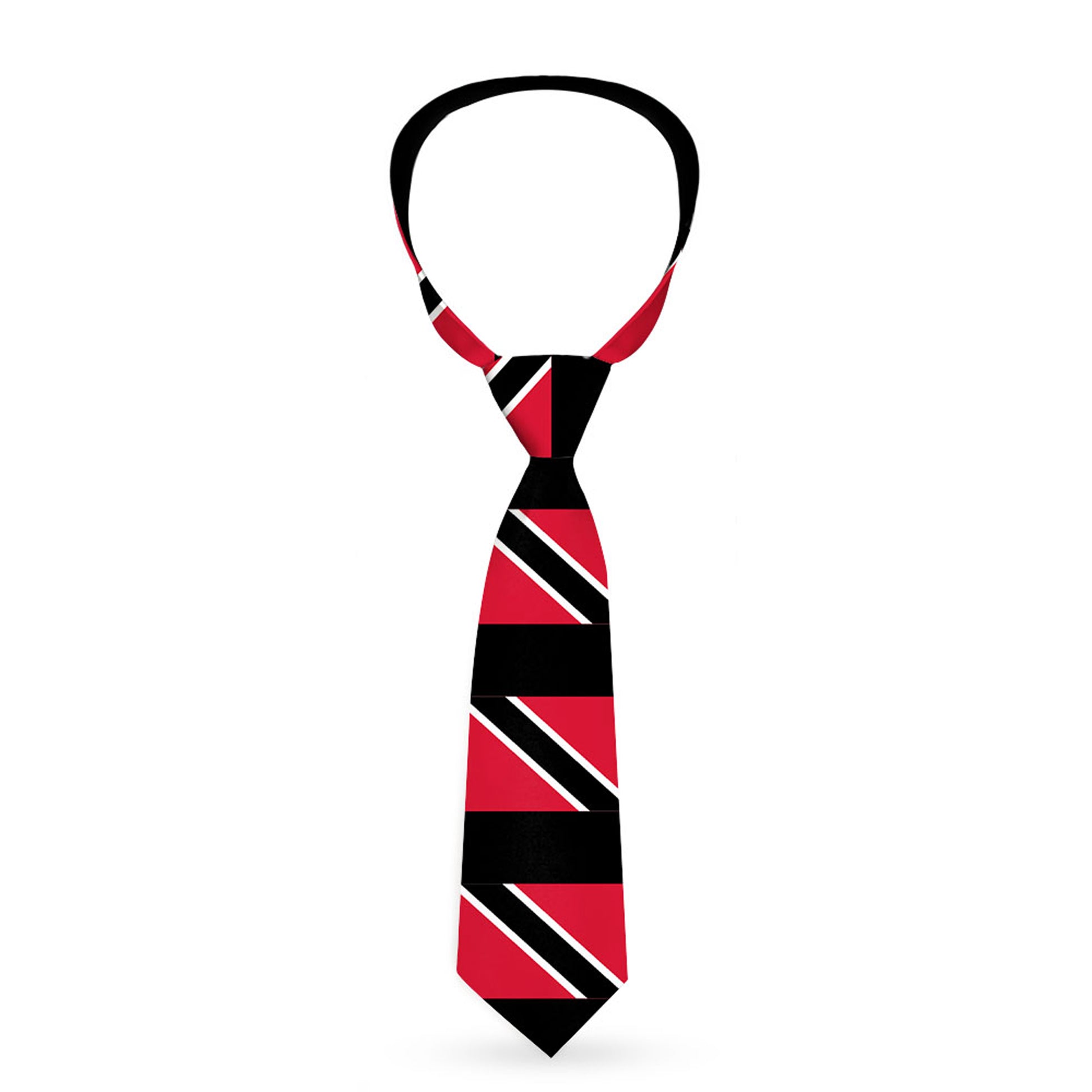 Buckle-Down Necktie - Trinidad & Tobaga Flags/Black Block Neckties Buckle-Down