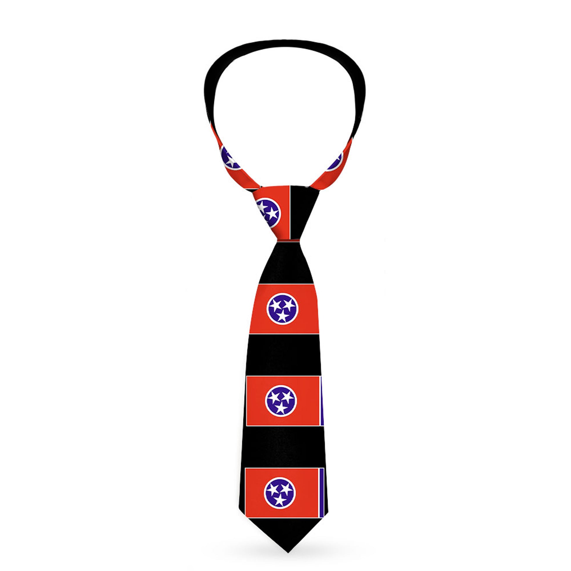 Buckle-Down Necktie - Tennessee Flags/Black Neckties Buckle-Down