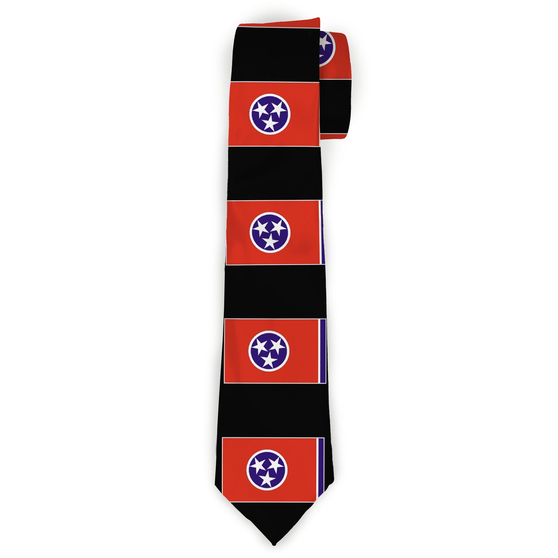 Buckle-Down Necktie - Tennessee Flags/Black Neckties Buckle-Down