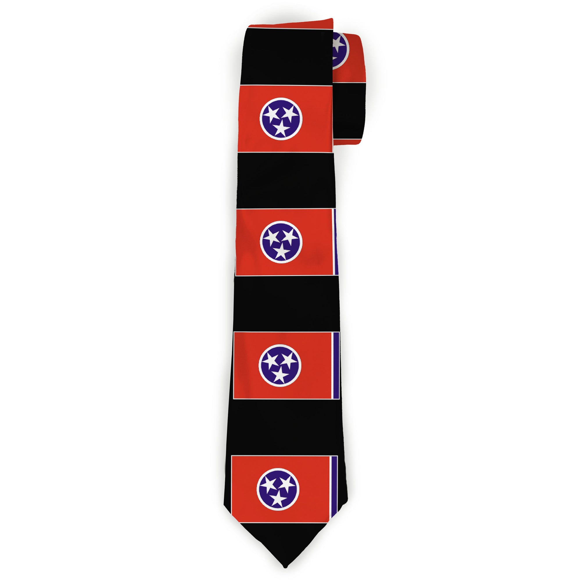 Buckle-Down Necktie - Tennessee Flags/Black Neckties Buckle-Down