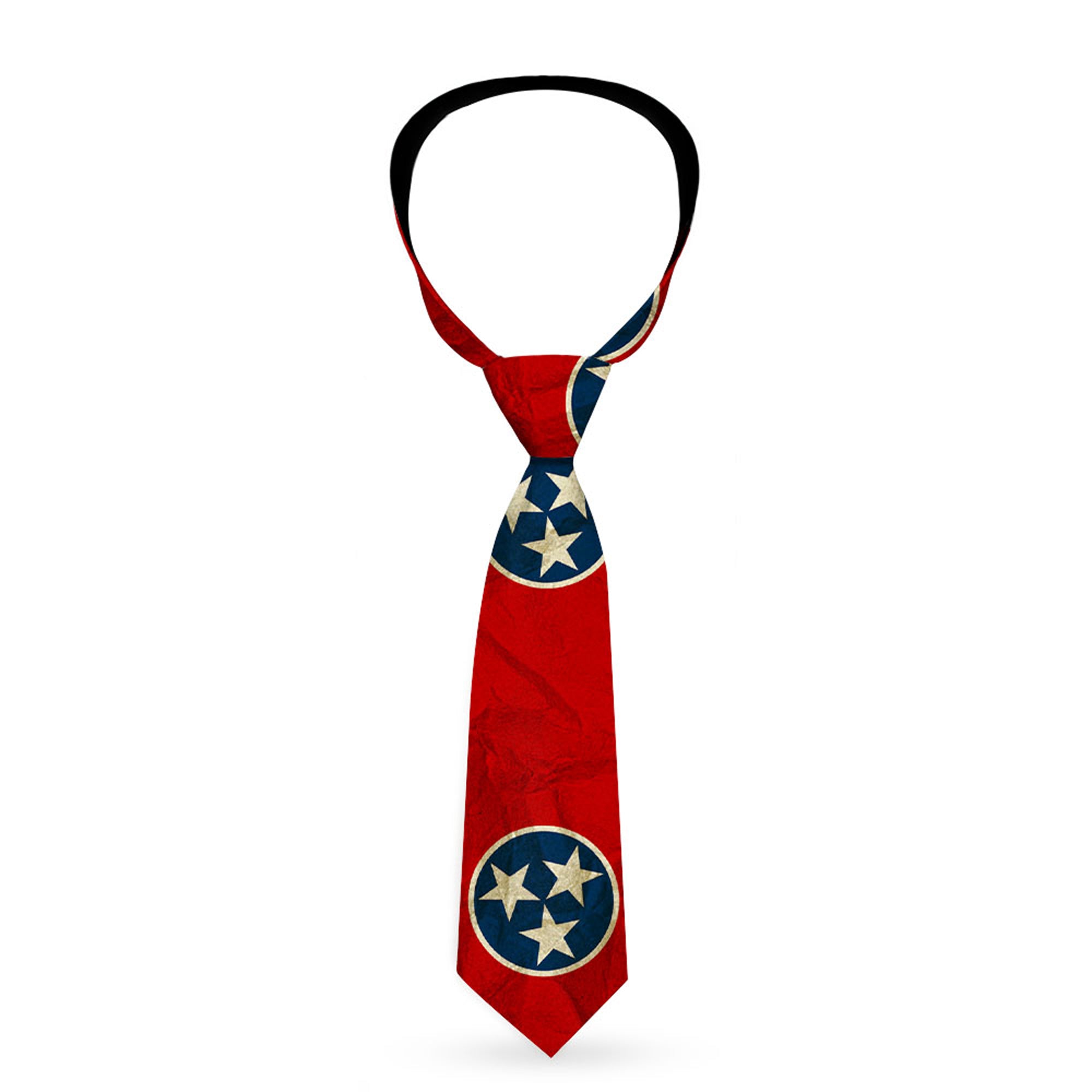 Buckle-Down Necktie - Tennessee Flag Stars C/U Distressed Neckties Buckle-Down