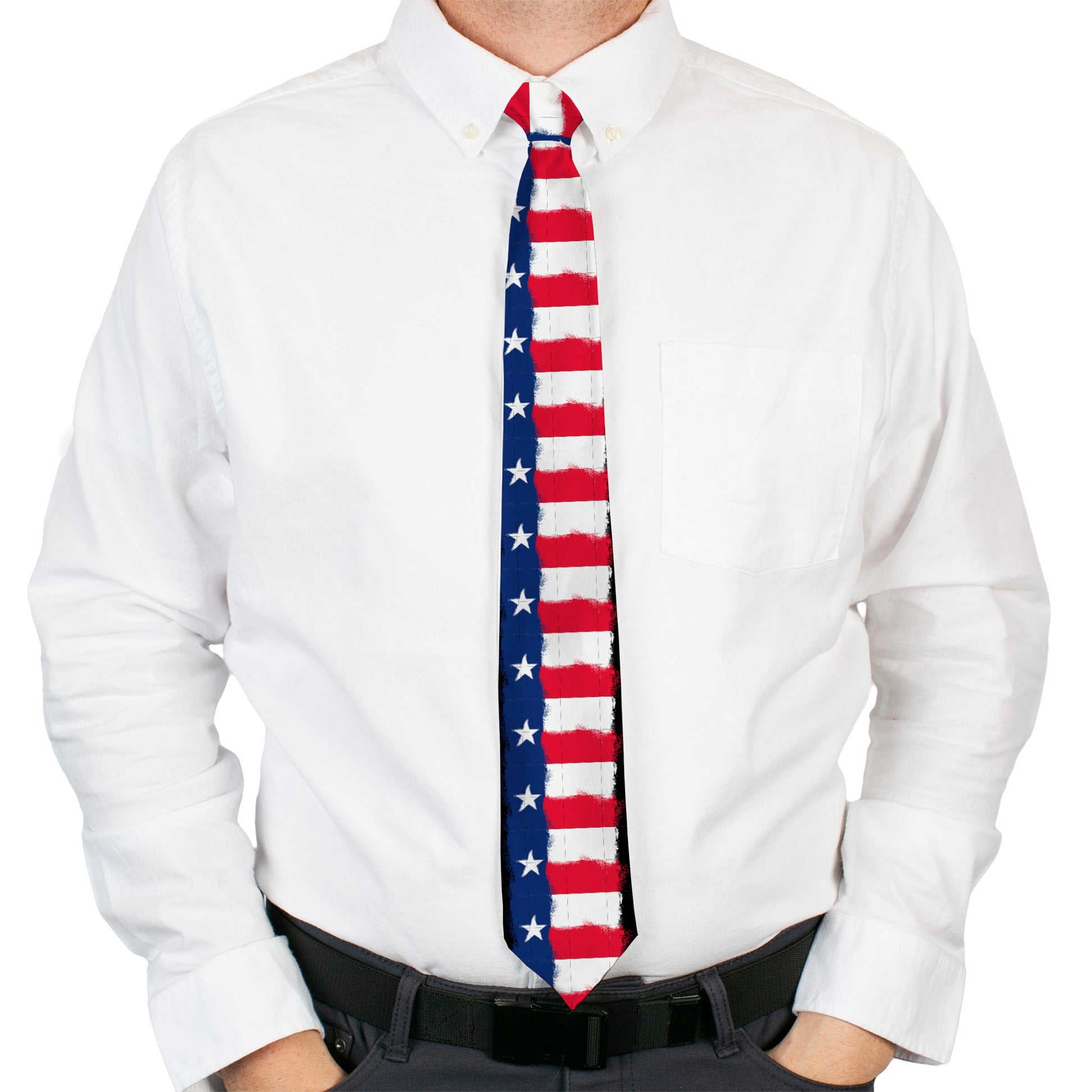 Buckle-Down Necktie - Texas Flag Painting Neckties Buckle-Down
