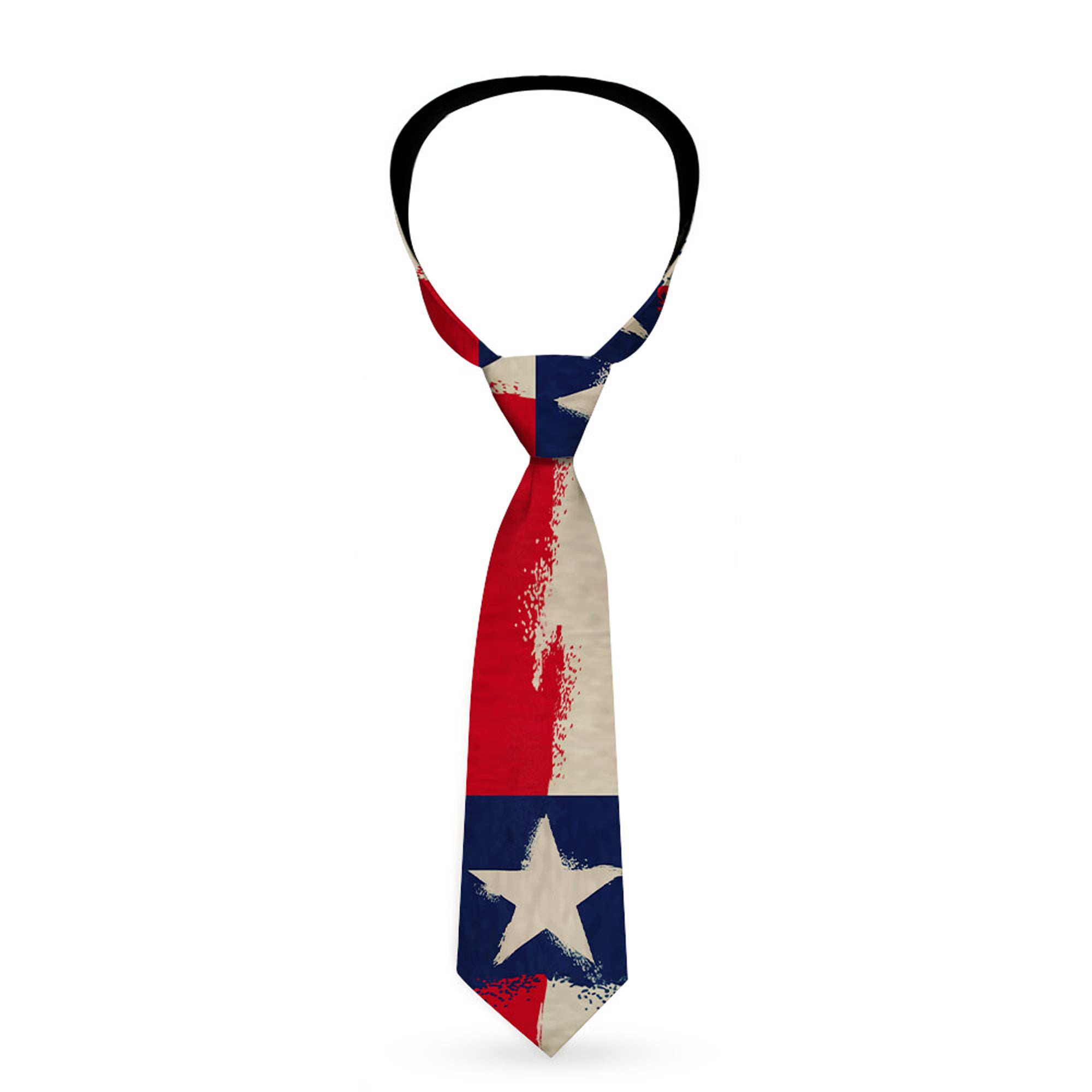 Buckle-Down Necktie - Texas Flag C/U Distressed Painting Neckties Buckle-Down