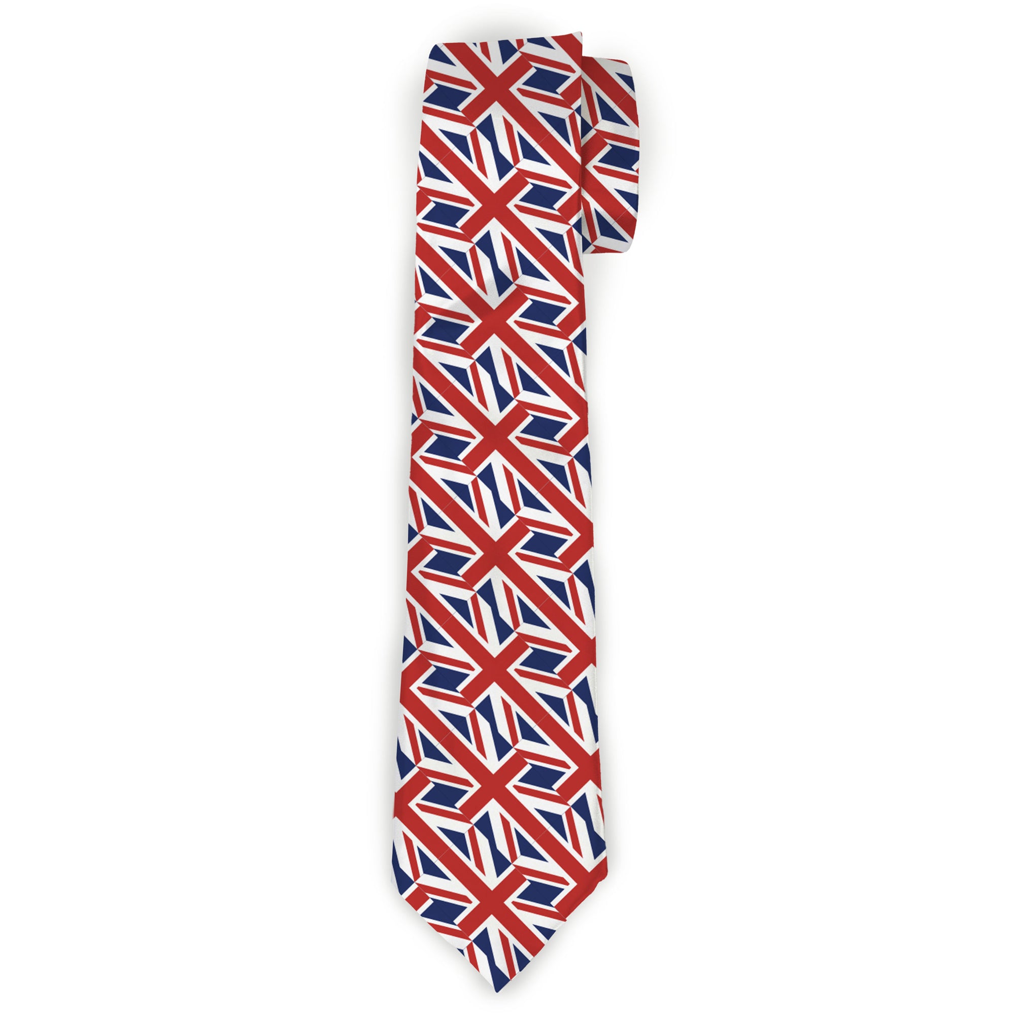 Buckle-Down Necktie - United Kingdom Flags Diagonal Neckties Buckle-Down