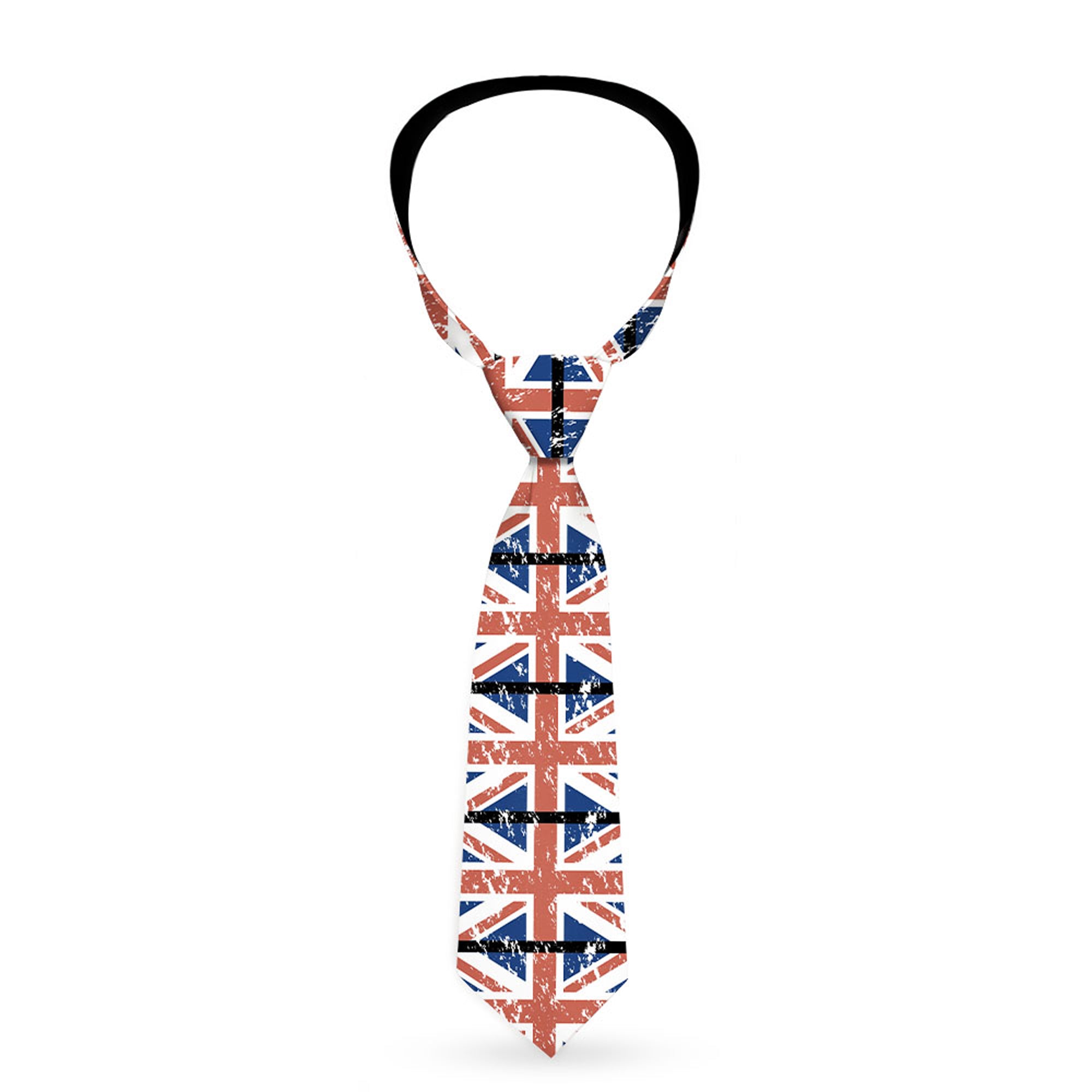 Buckle-Down Necktie - United Kingdom Flags Weathered Neckties Buckle-Down