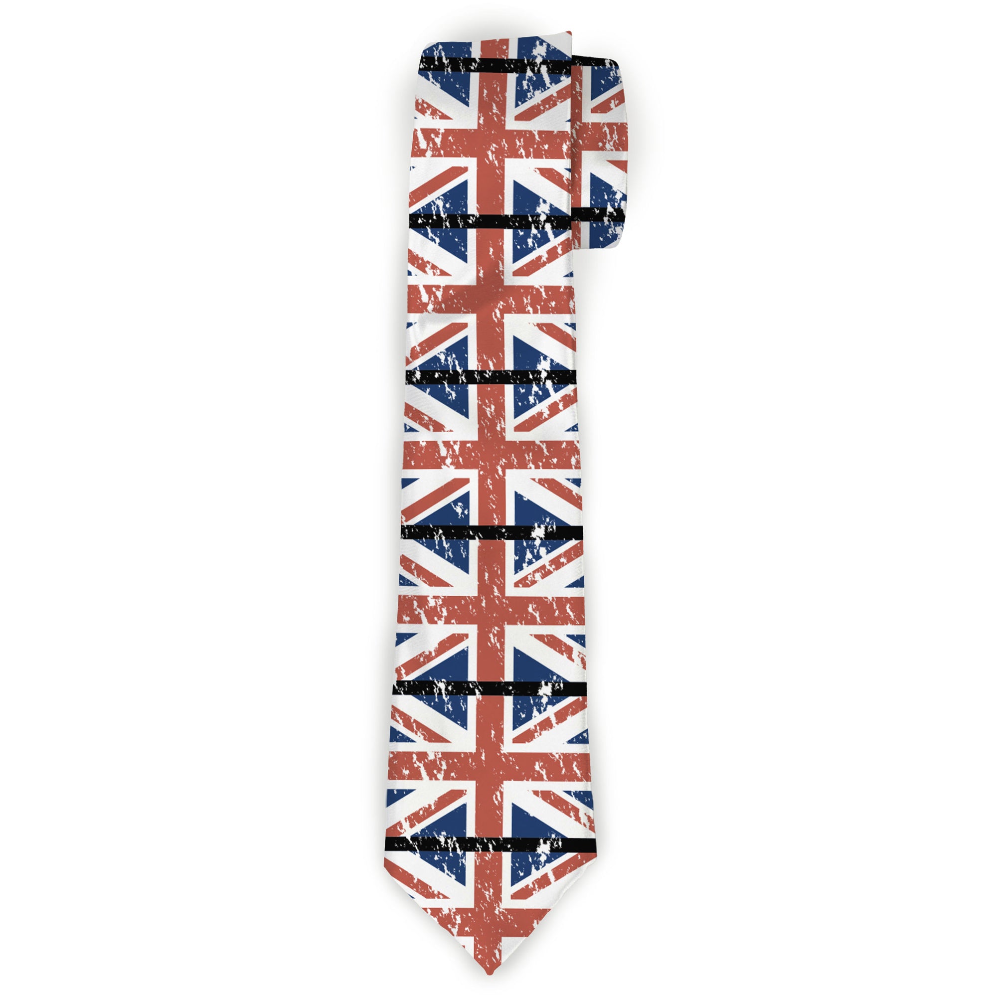 Buckle-Down Necktie - United Kingdom Flags Weathered Neckties Buckle-Down