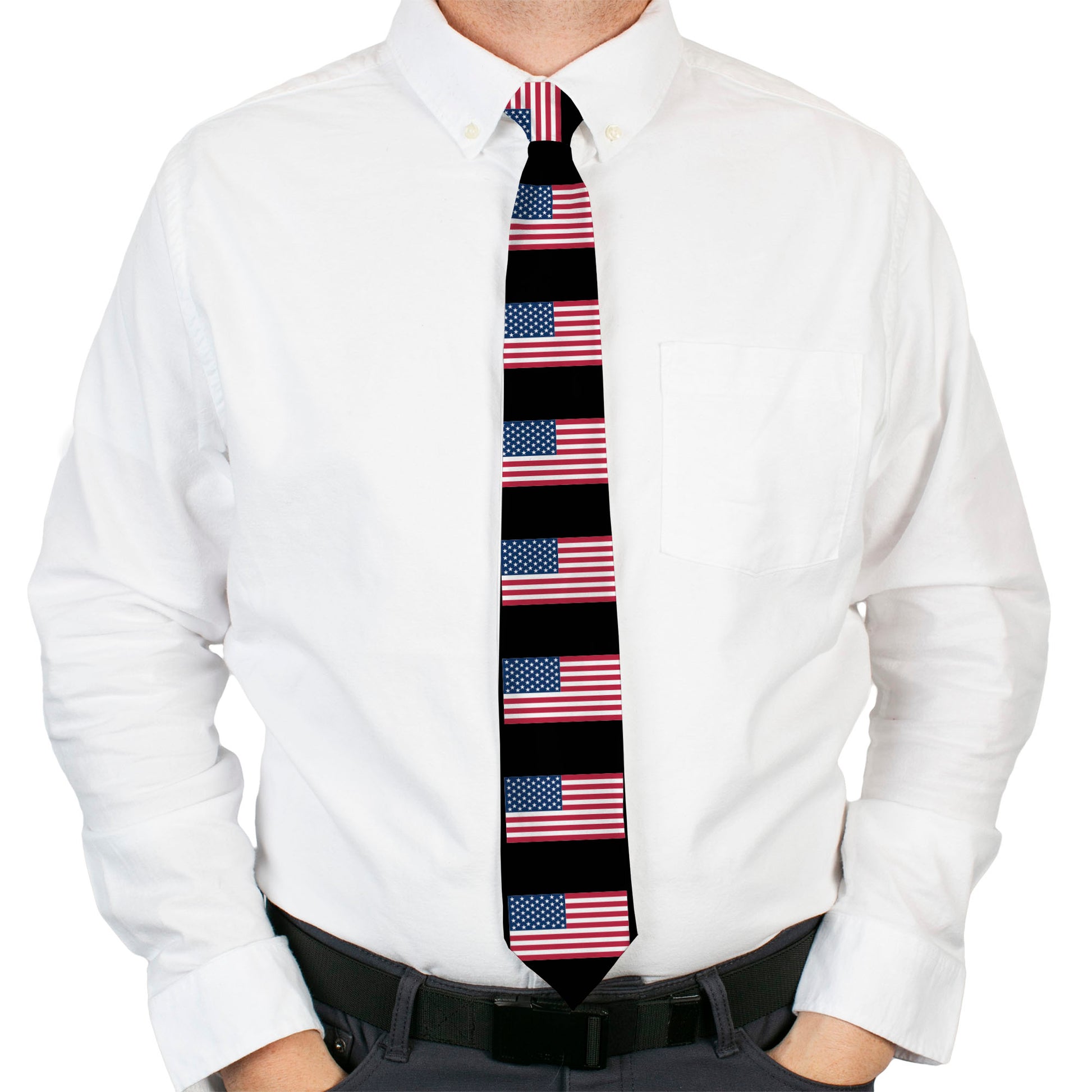 Buckle-Down Necktie - United States Flags Neckties Buckle-Down