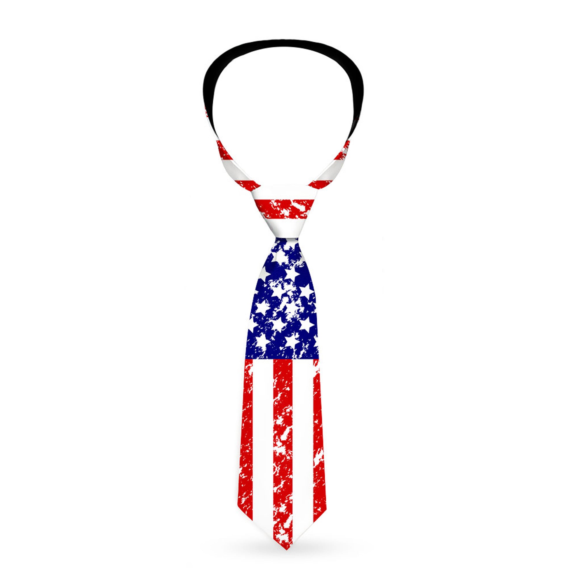 Buckle-Down Necktie - United States Flags C/U Weathered Neckties Buckle-Down