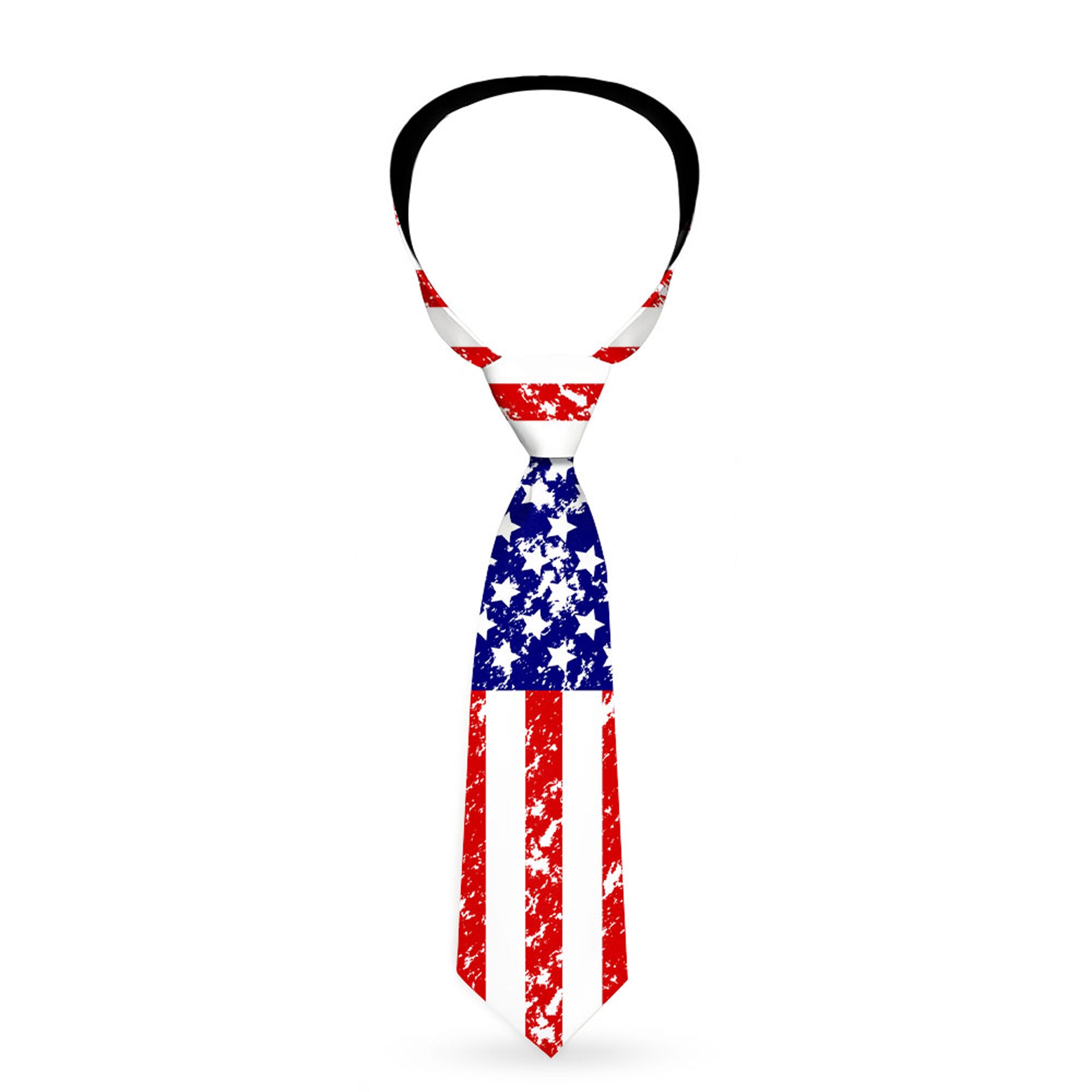 Buckle-Down Necktie - United States Flags C/U Weathered Neckties Buckle-Down