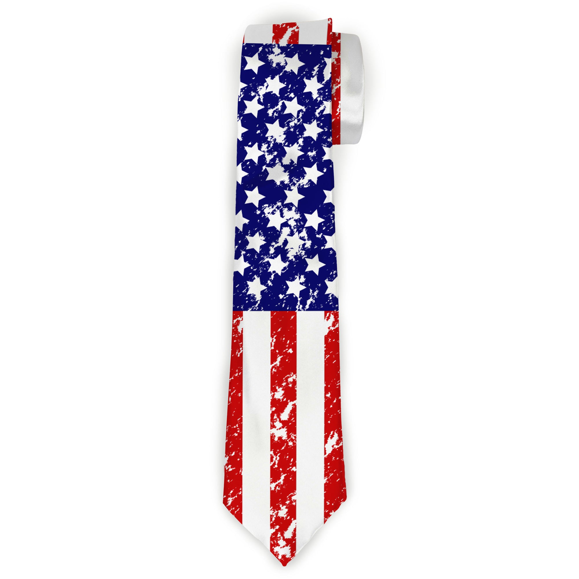 Buckle-Down Necktie - United States Flags C/U Weathered Neckties Buckle-Down