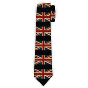 Buckle-Down Necktie - United Kingdom Flags Vintage Black Neckties Buckle-Down