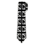 Buckle-Down Necktie - Union Jack Distressed Black/White Neckties Buckle-Down