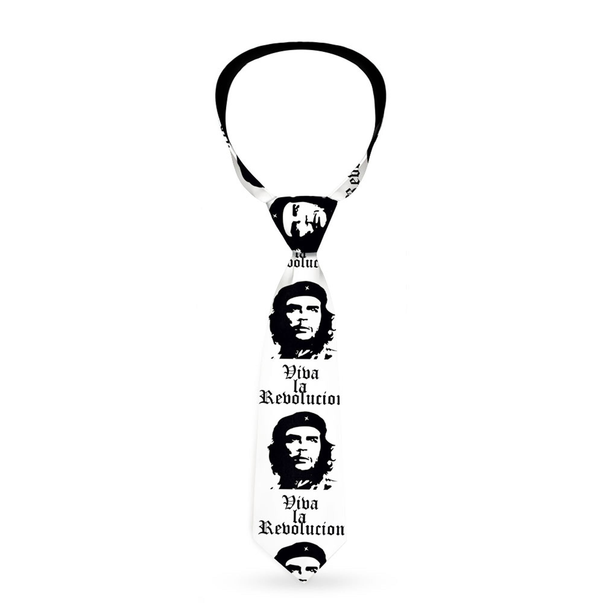 Buckle-Down Necktie - VIVA LA REVOLUCION Che White/Black Neckties Buckle-Down