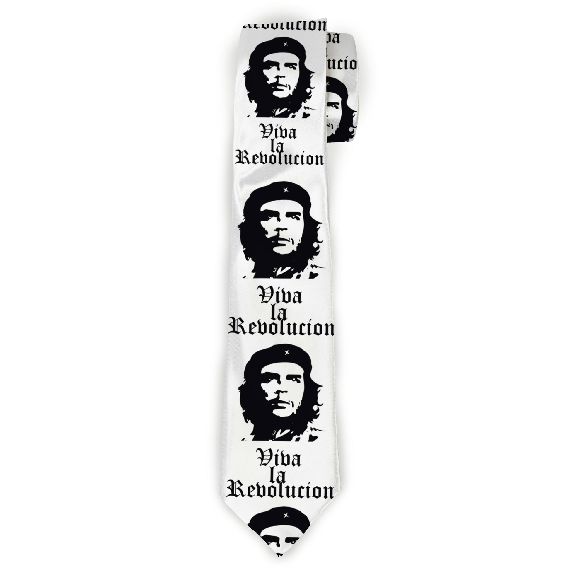 Buckle-Down Necktie - VIVA LA REVOLUCION Che White/Black Neckties Buckle-Down
