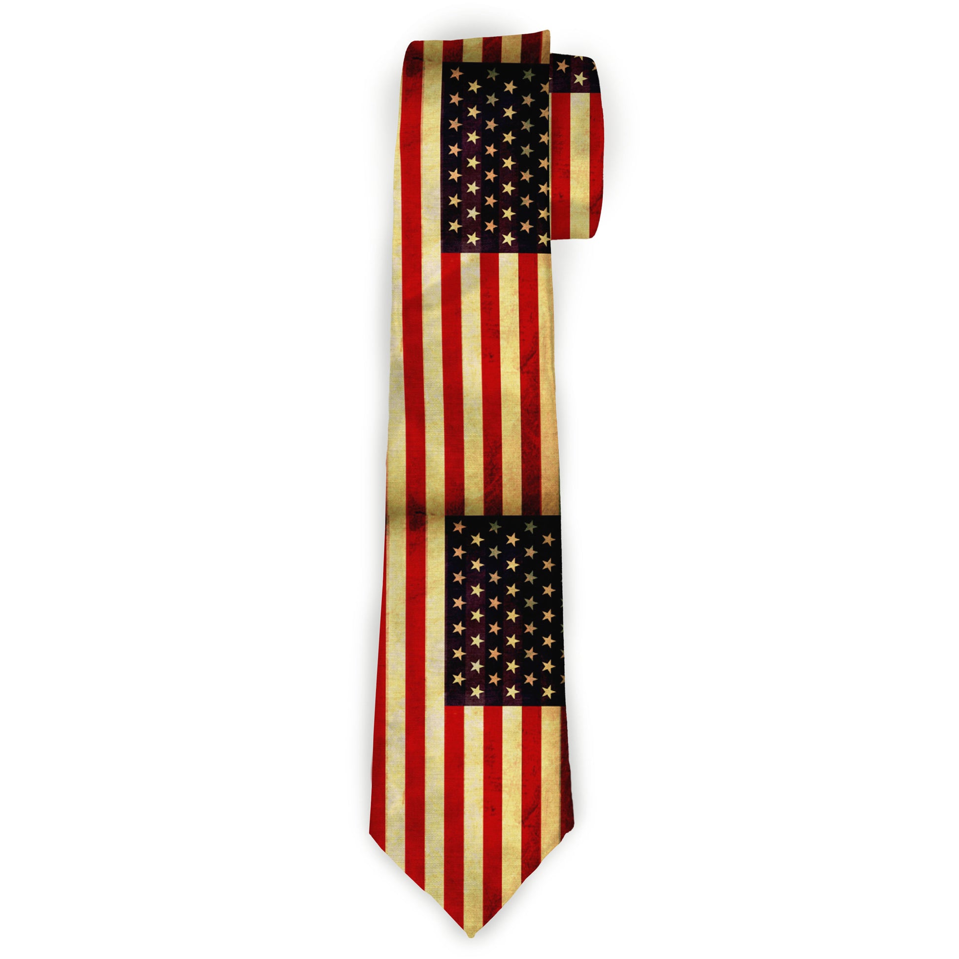 Buckle-Down Necktie - Vintage US Flag Repeat Neckties Buckle-Down