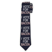 Buckle-Down Necktie - VOTE FOR BACON Black/White/Bacon Neckties Buckle-Down