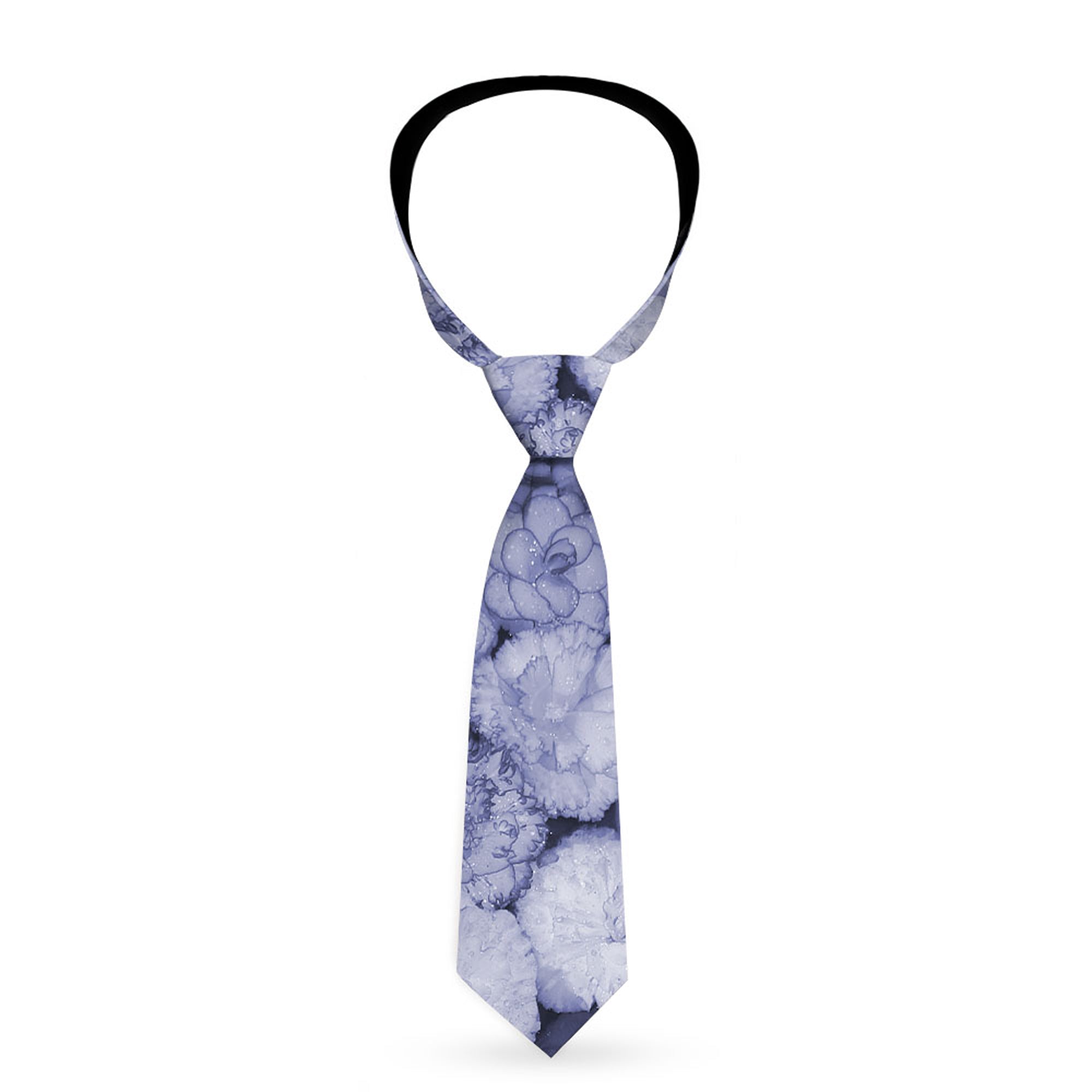Buckle-Down Necktie - Vivid Floral Collage2 Blues Neckties Buckle-Down