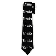 Buckle-Down Necktie - VENICE Old English Black/White Neckties Buckle-Down