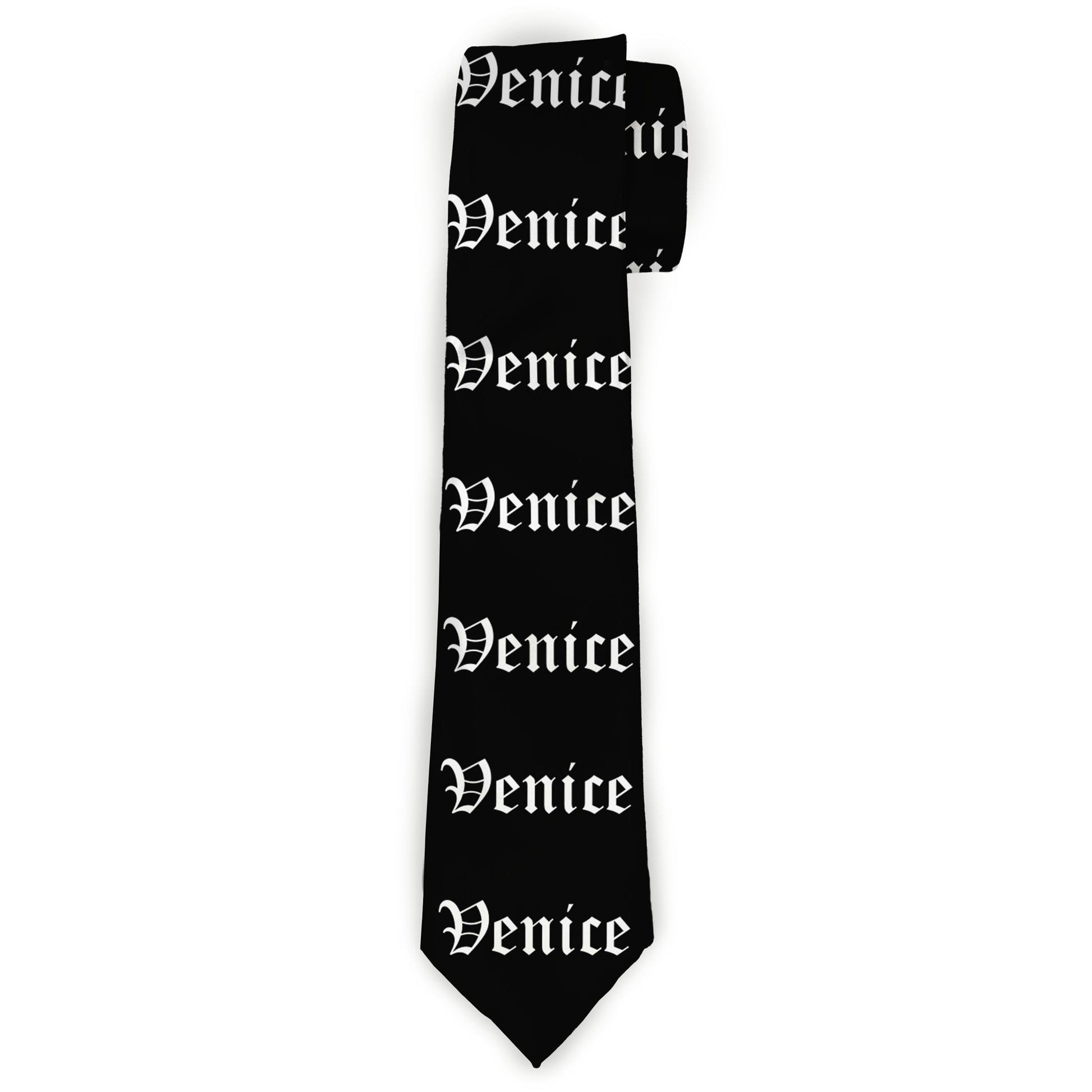 Buckle-Down Necktie - VENICE Old English Black/White Neckties Buckle-Down