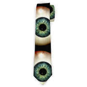 Buckle-Down Necktie - Vivid Blue Eyeball Black Neckties Buckle-Down