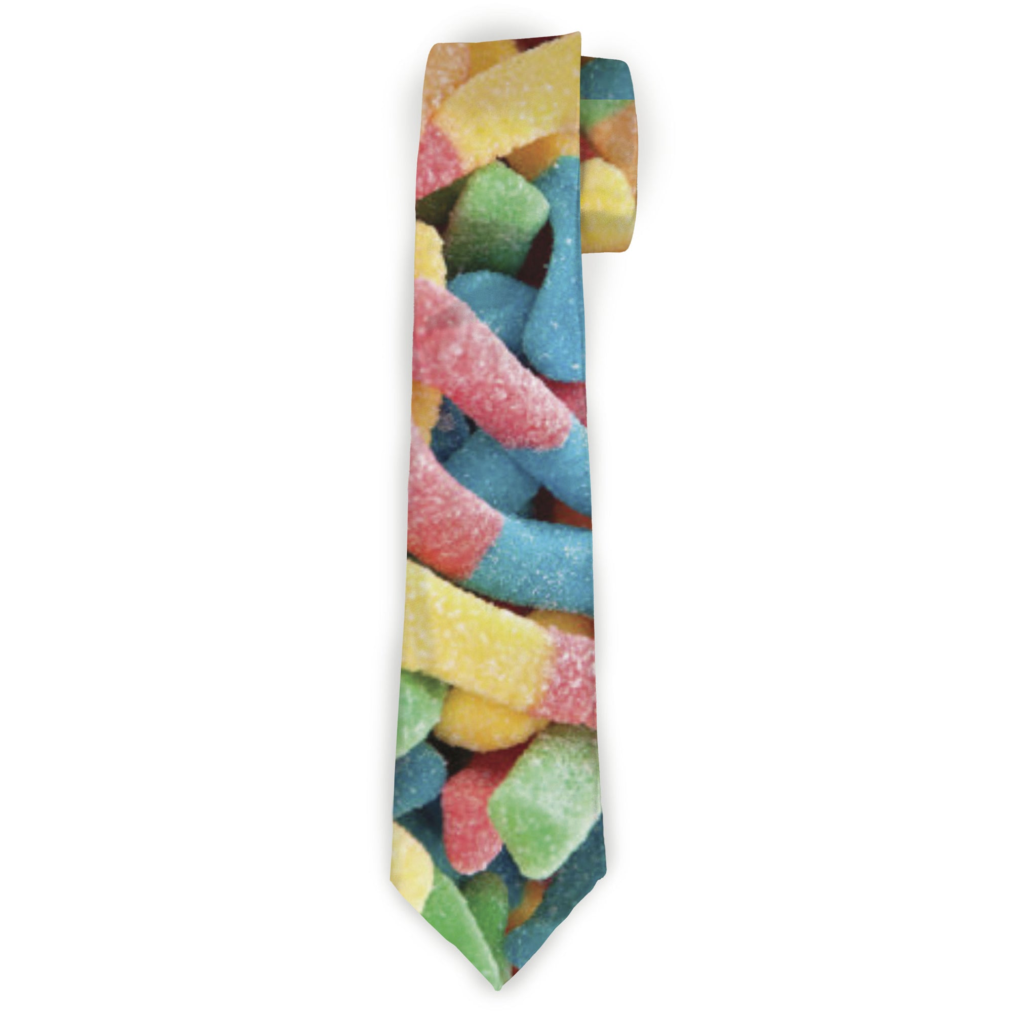 Buckle-Down Necktie - Vivid Sour Worms Stacked Neckties Buckle-Down