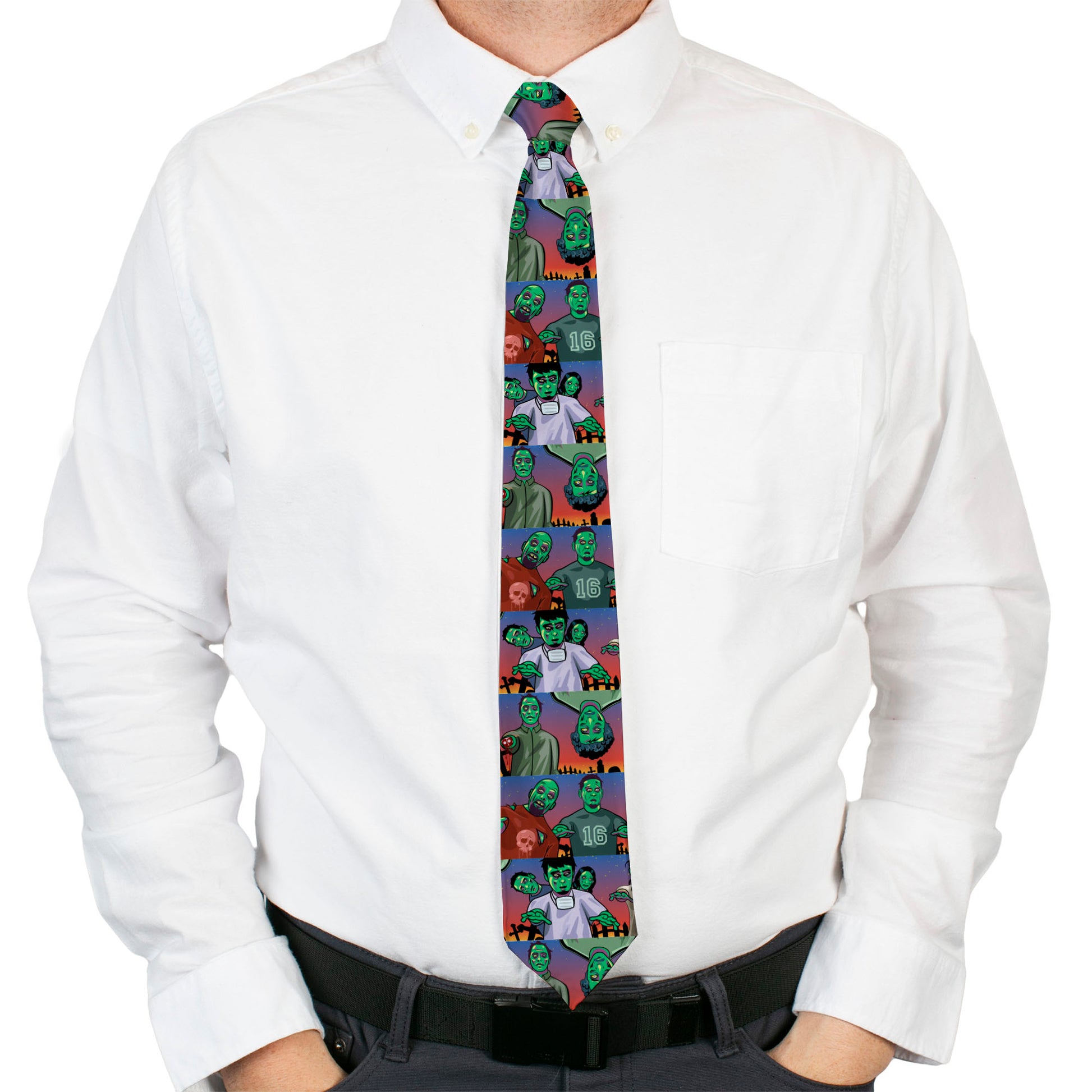 Buckle-Down Necktie - Walking Zombies Neckties Buckle-Down