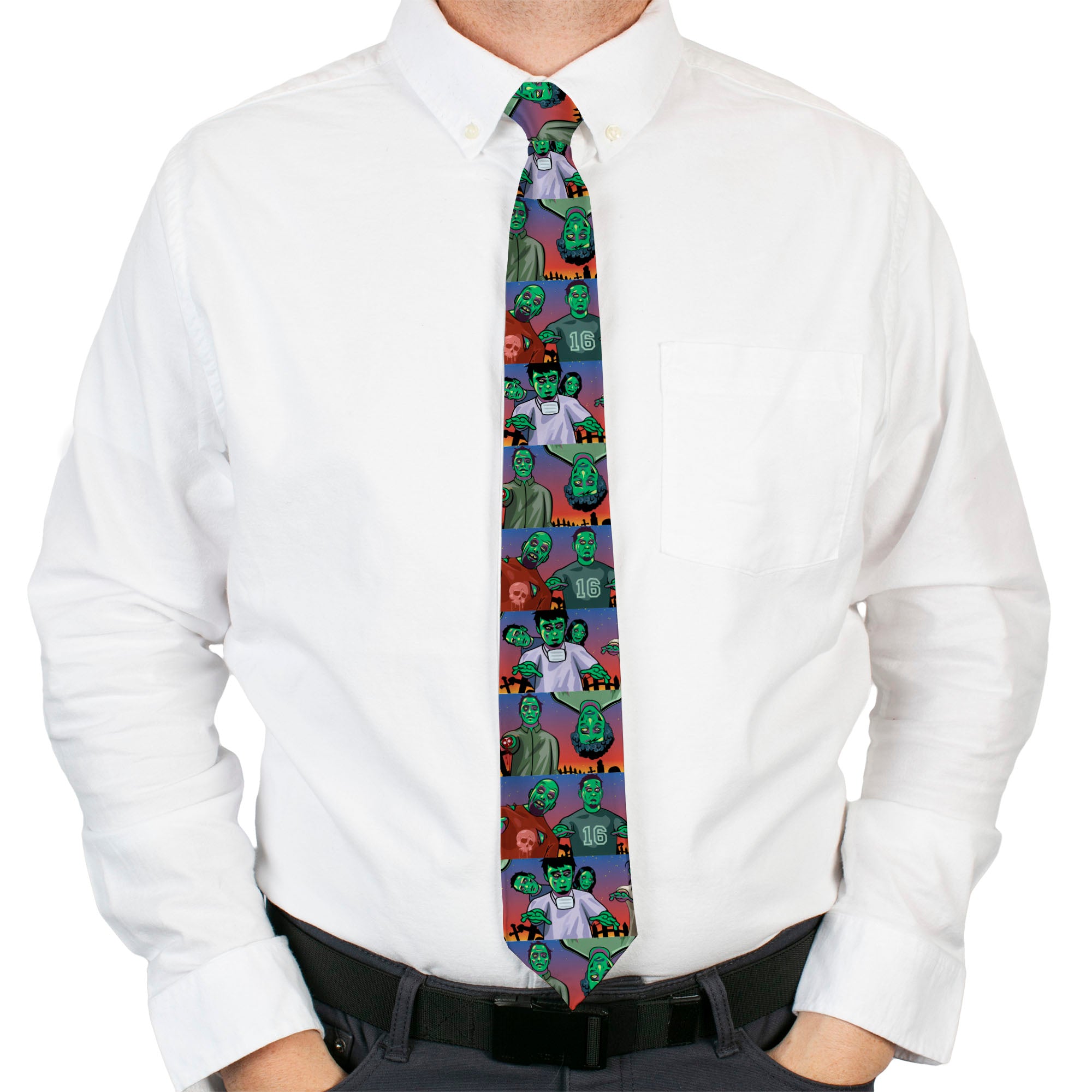 Buckle-Down Necktie - Walking Zombies Neckties Buckle-Down