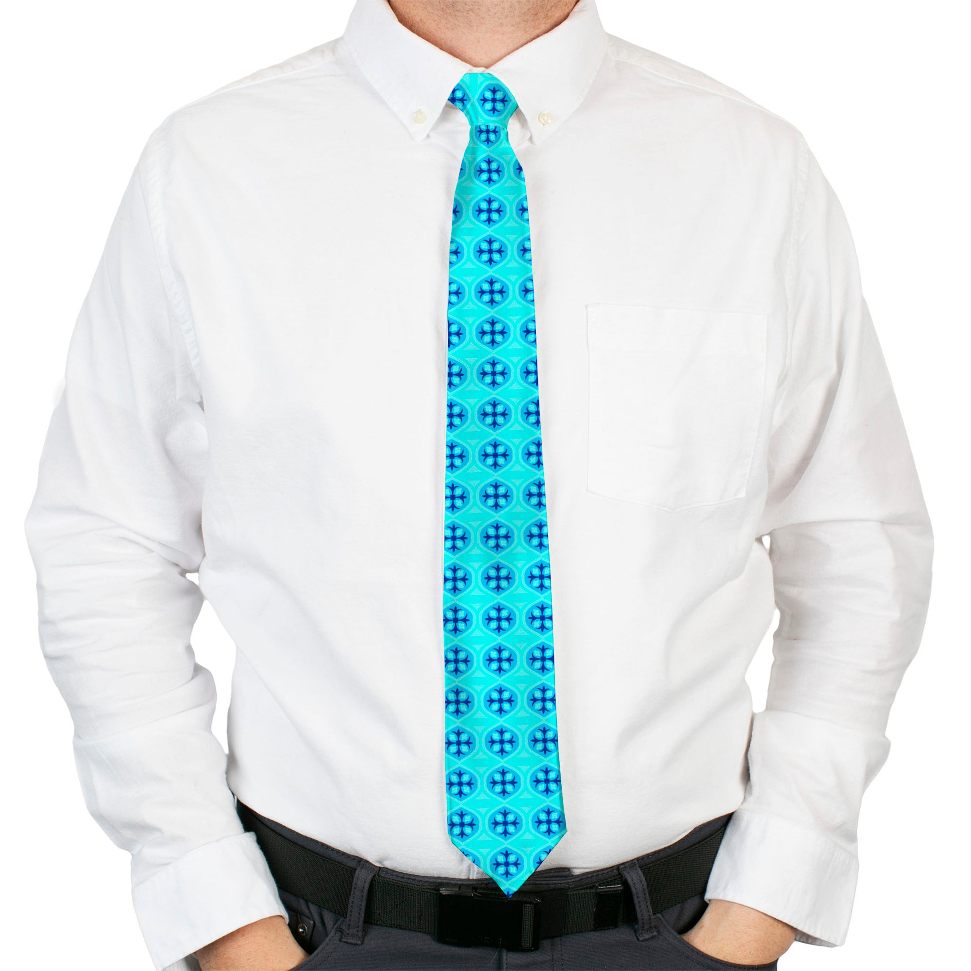 Buckle-Down Necktie - Wallpaper2 Baby Blue/Blue Neckties Buckle-Down