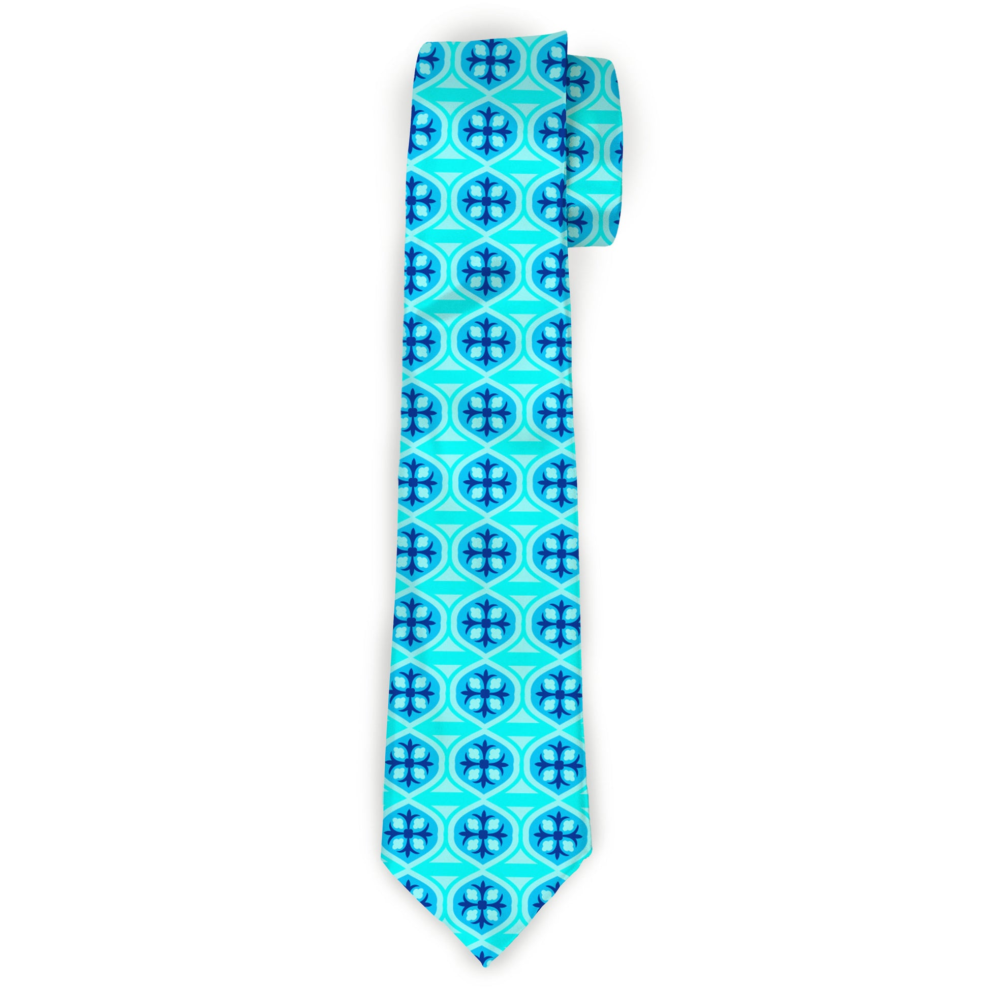 Buckle-Down Necktie - Wallpaper2 Baby Blue/Blue Neckties Buckle-Down