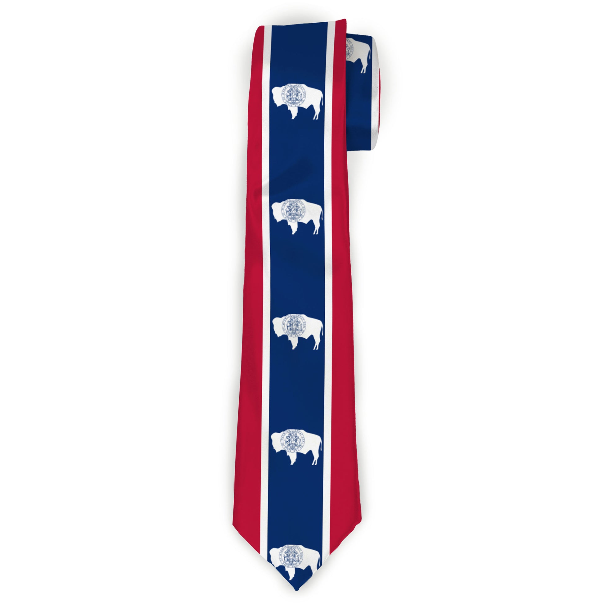Buckle-Down Necktie - Wyoming Flags Neckties Buckle-Down