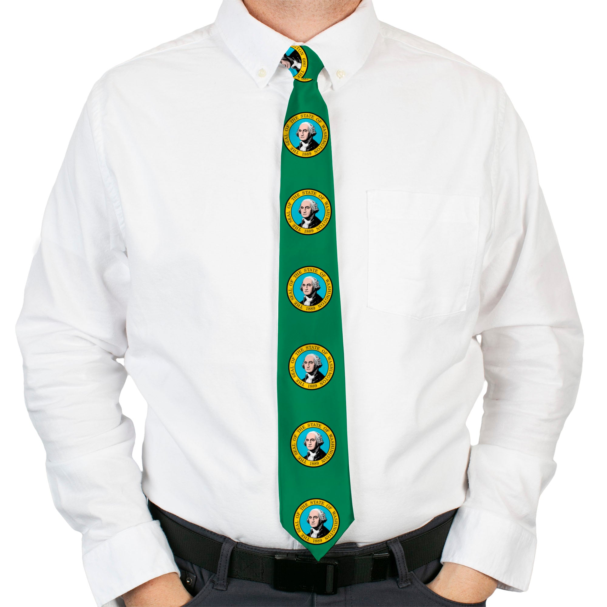 Buckle-Down Necktie - Washington Flag Neckties Buckle-Down