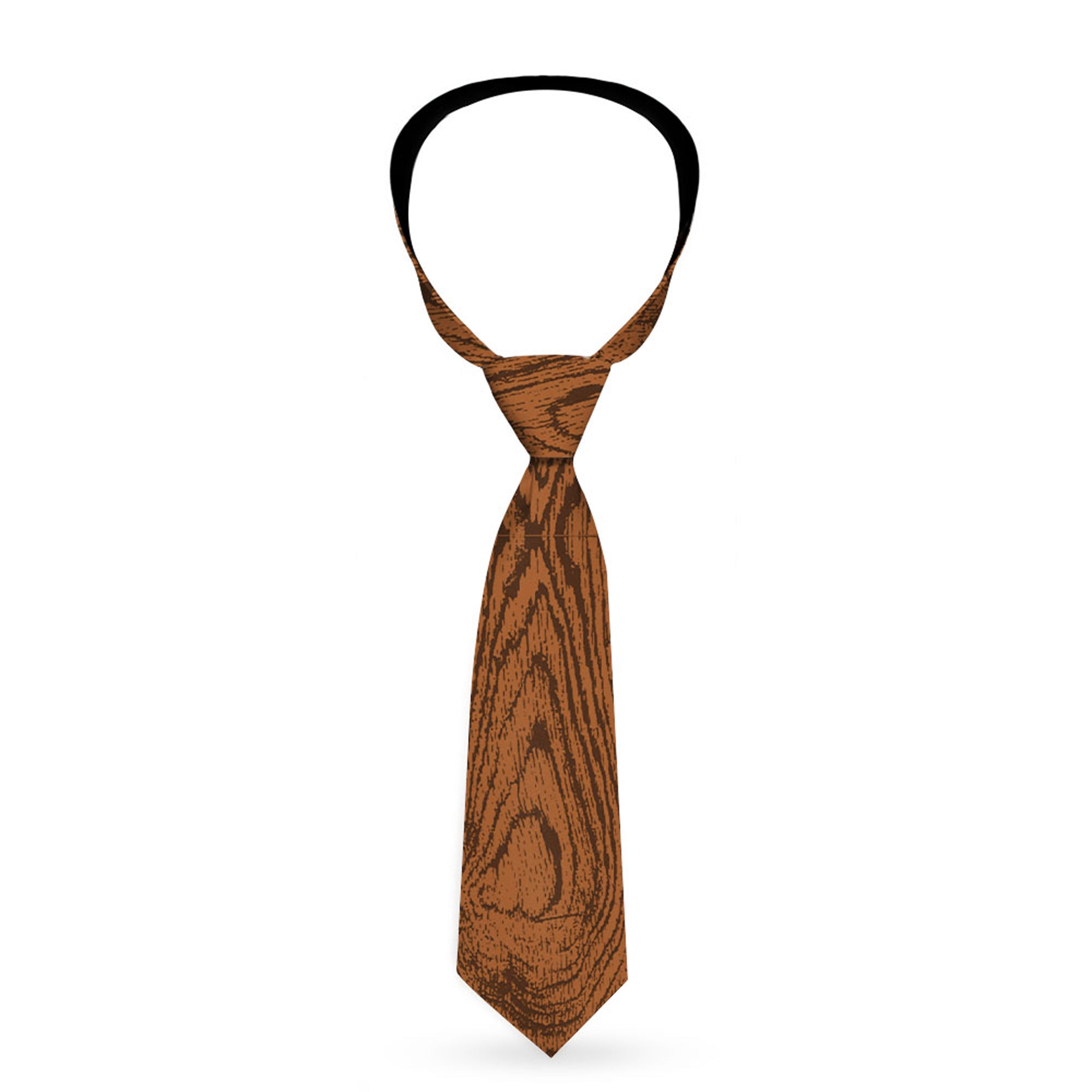 Buckle-Down Necktie - Wood Grain Cherry Wood Neckties Buckle-Down