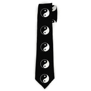 Buckle-Down Necktie - Yin Yang Symbol Black/White Neckties Buckle-Down