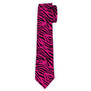 Buckle-Down Necktie - Zebra 2 Fuchsia Pink Neckties Buckle-Down