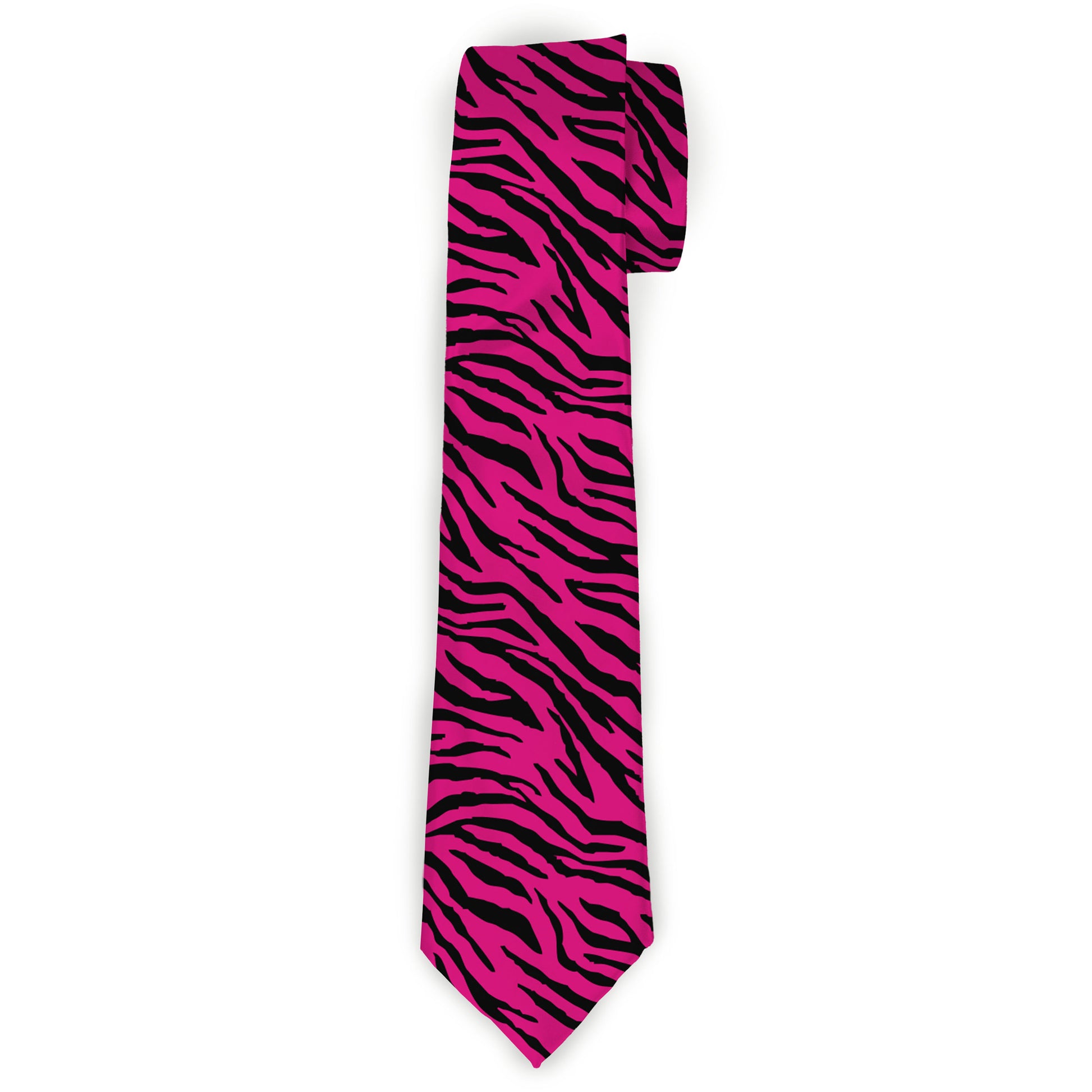 Buckle-Down Necktie - Zebra 2 Fuchsia Pink Neckties Buckle-Down