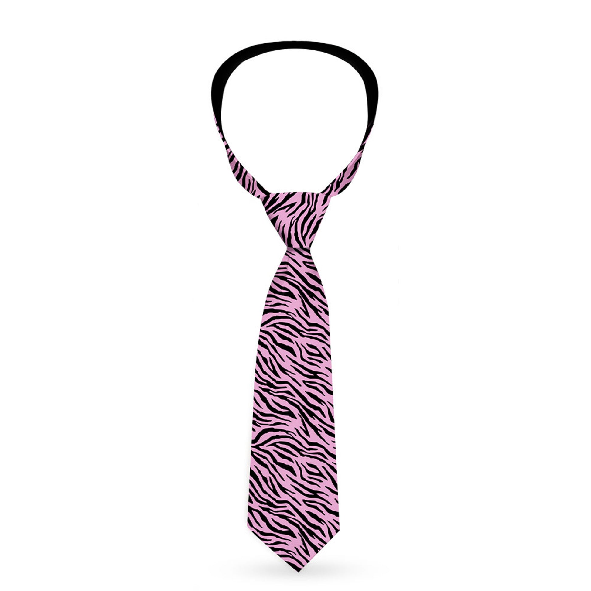 Buckle-Down Necktie - Zebra 2 Baby Pink Neckties Buckle-Down