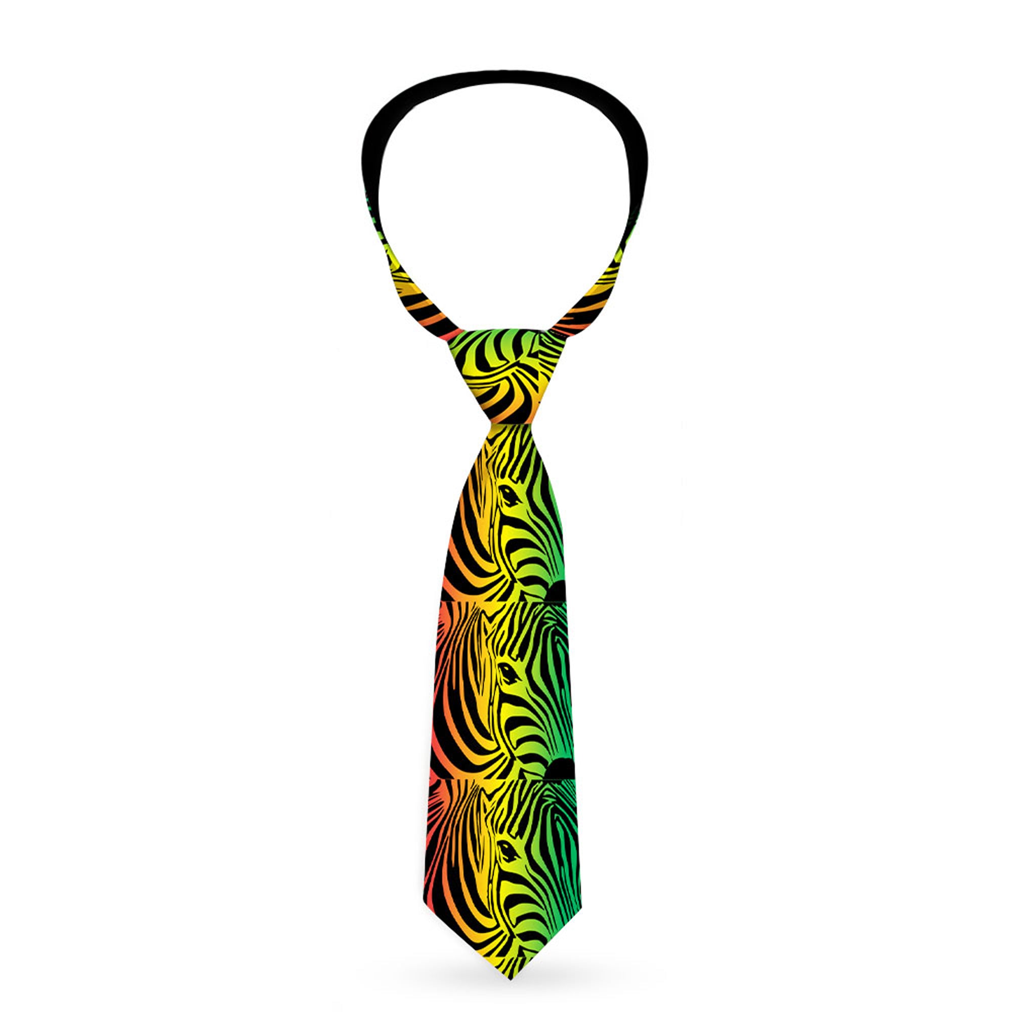 Buckle-Down Necktie - Zebra Head Rasta Neckties Buckle-Down