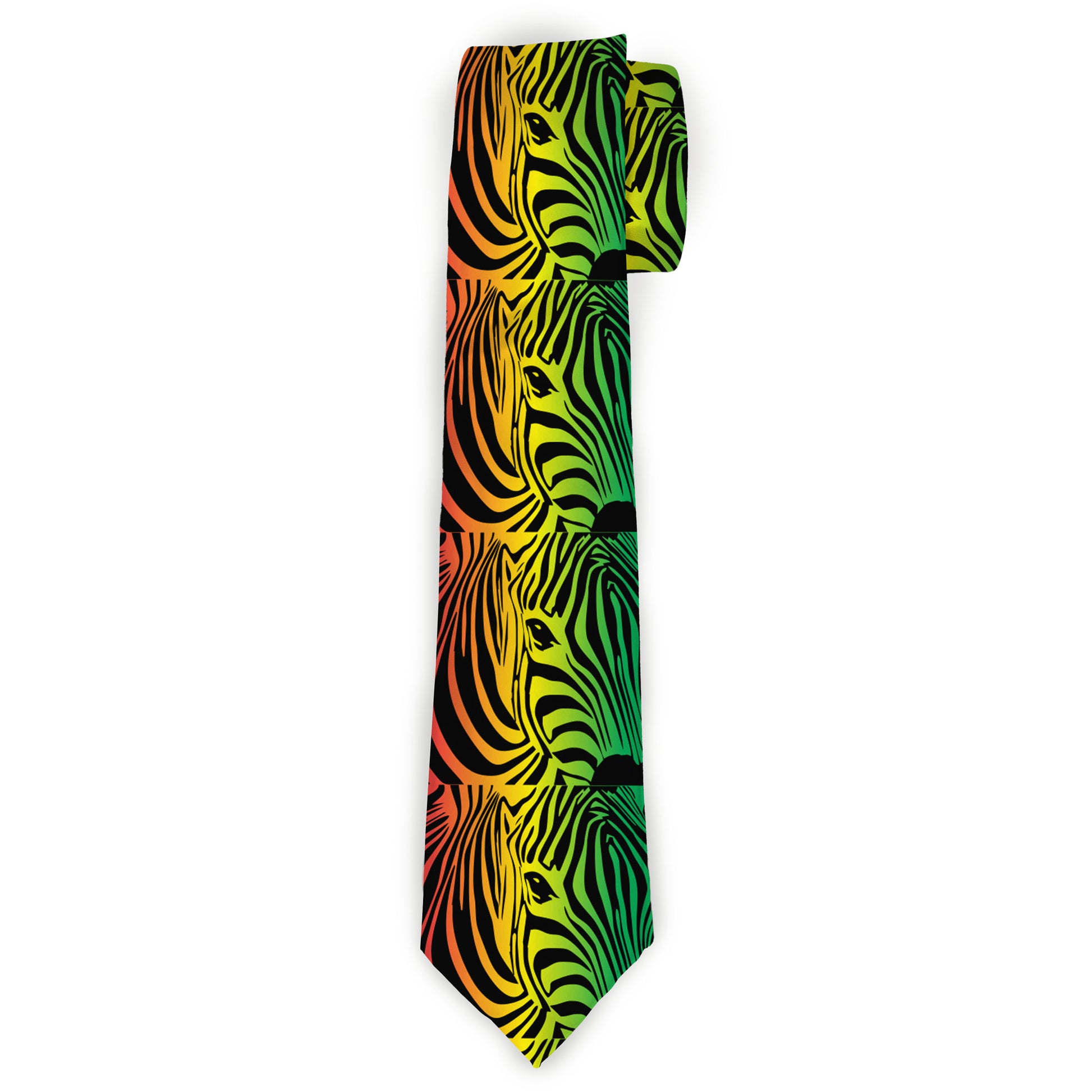 Buckle-Down Necktie - Zebra Head Rasta Neckties Buckle-Down