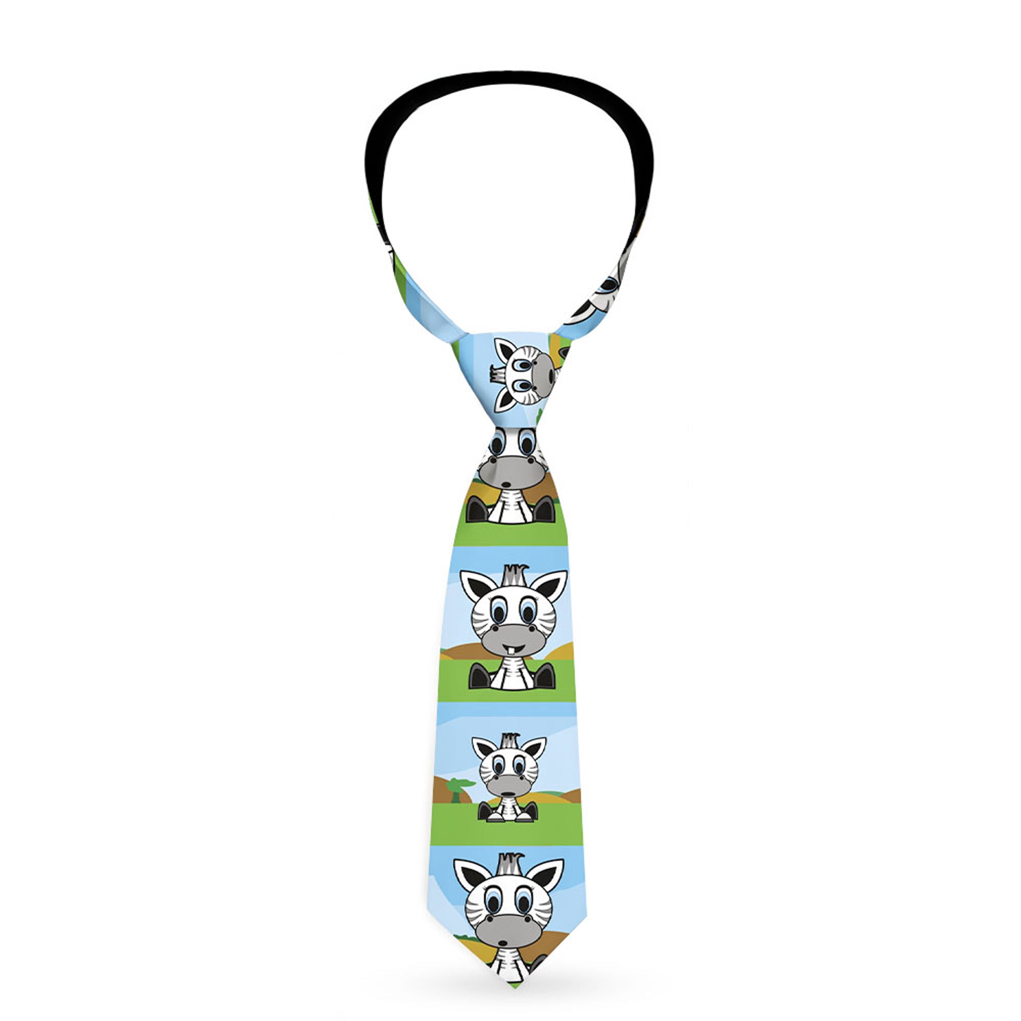 Buckle-Down Necktie - Zebra Cartoon Neckties Buckle-Down