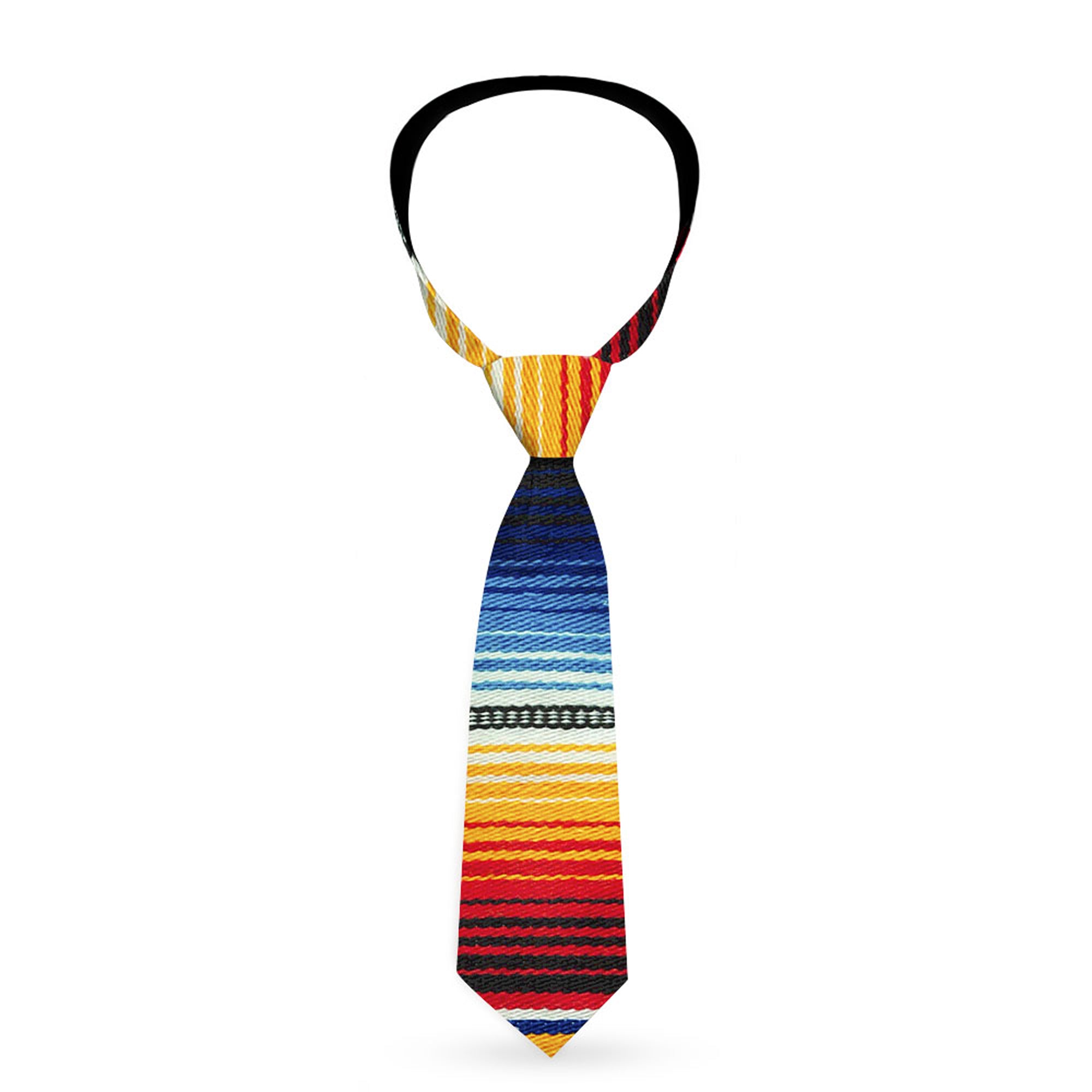 Necktie Standard - Zarape2 Vertical Multi Color Stripe Neckties Buckle-Down
